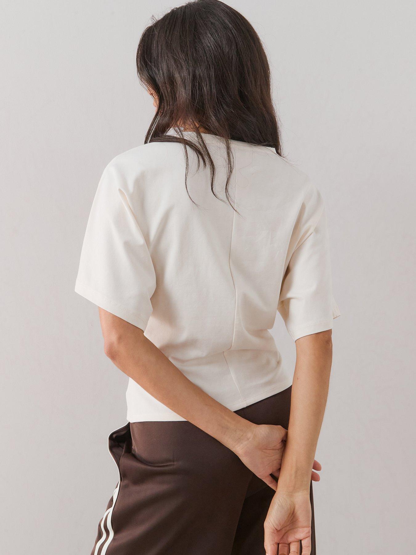 Image 2 of 7 of The Very Collection Batwing Boxy Tee - Cream