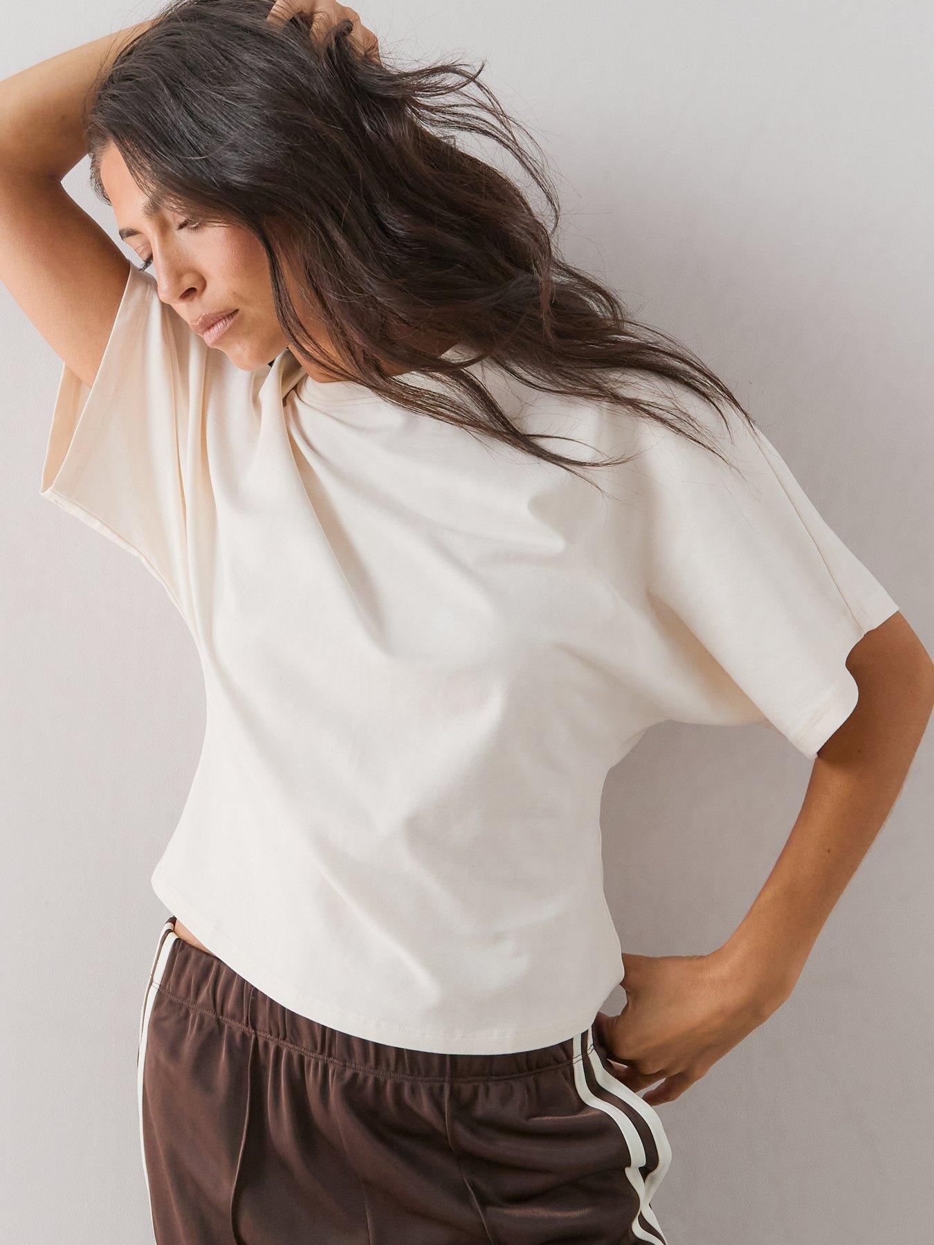 Image 5 of 7 of The Very Collection Batwing Boxy Tee - Cream