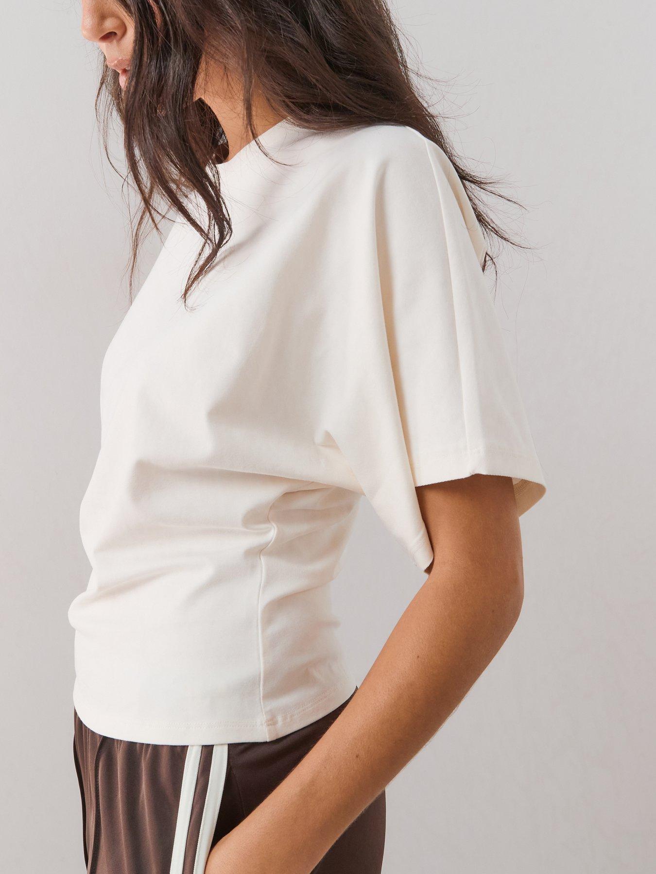 Image 6 of 7 of The Very Collection Batwing Boxy Tee - Cream