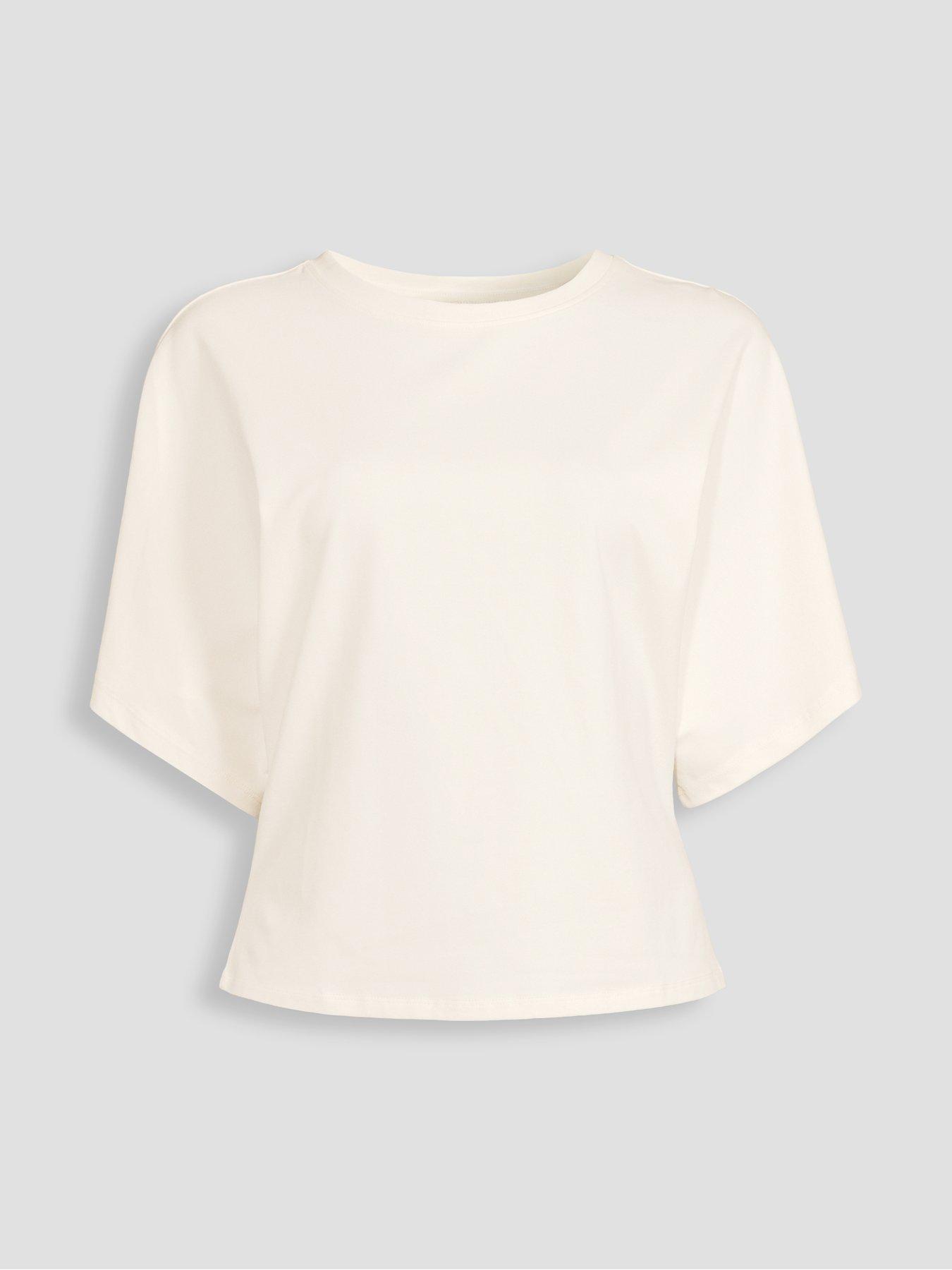 Image 7 of 7 of The Very Collection Batwing Boxy Tee - Cream
