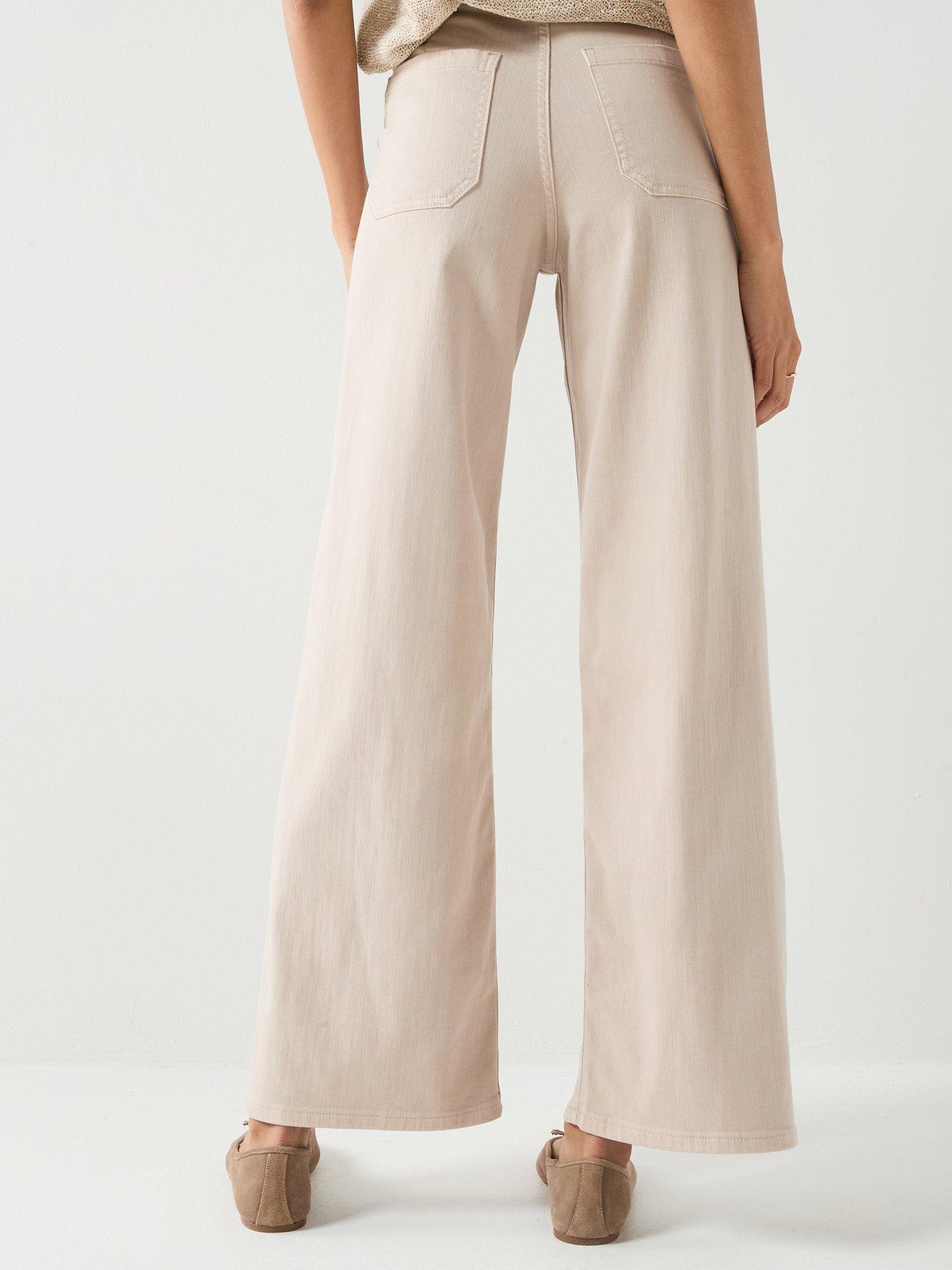 Image 2 of 5 of JDY Wide Leg Stretch Pants - Beige