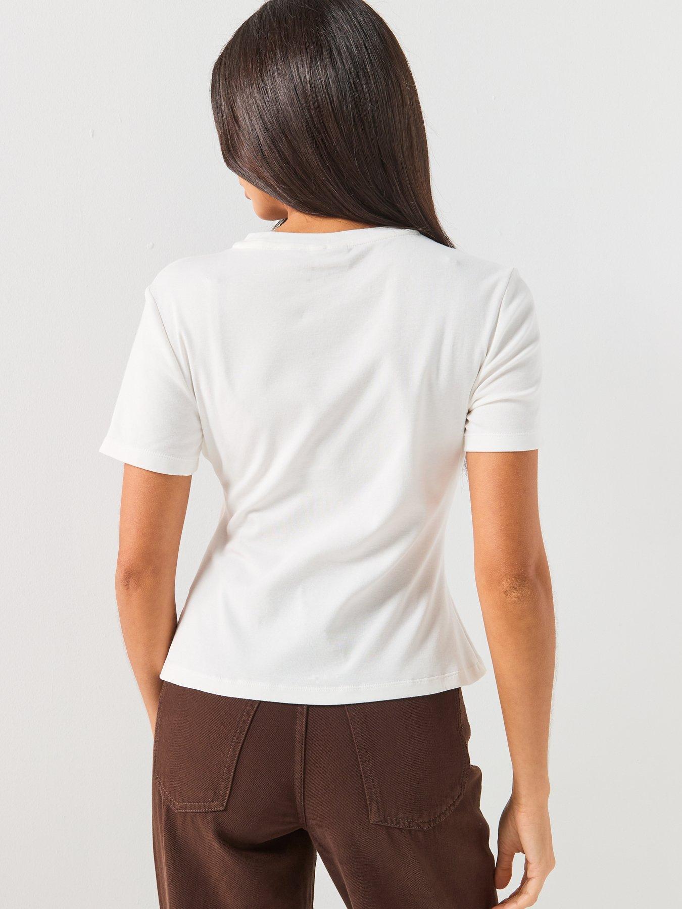 Image 2 of 6 of JDY Jdytessa Short Sleeve Top - White