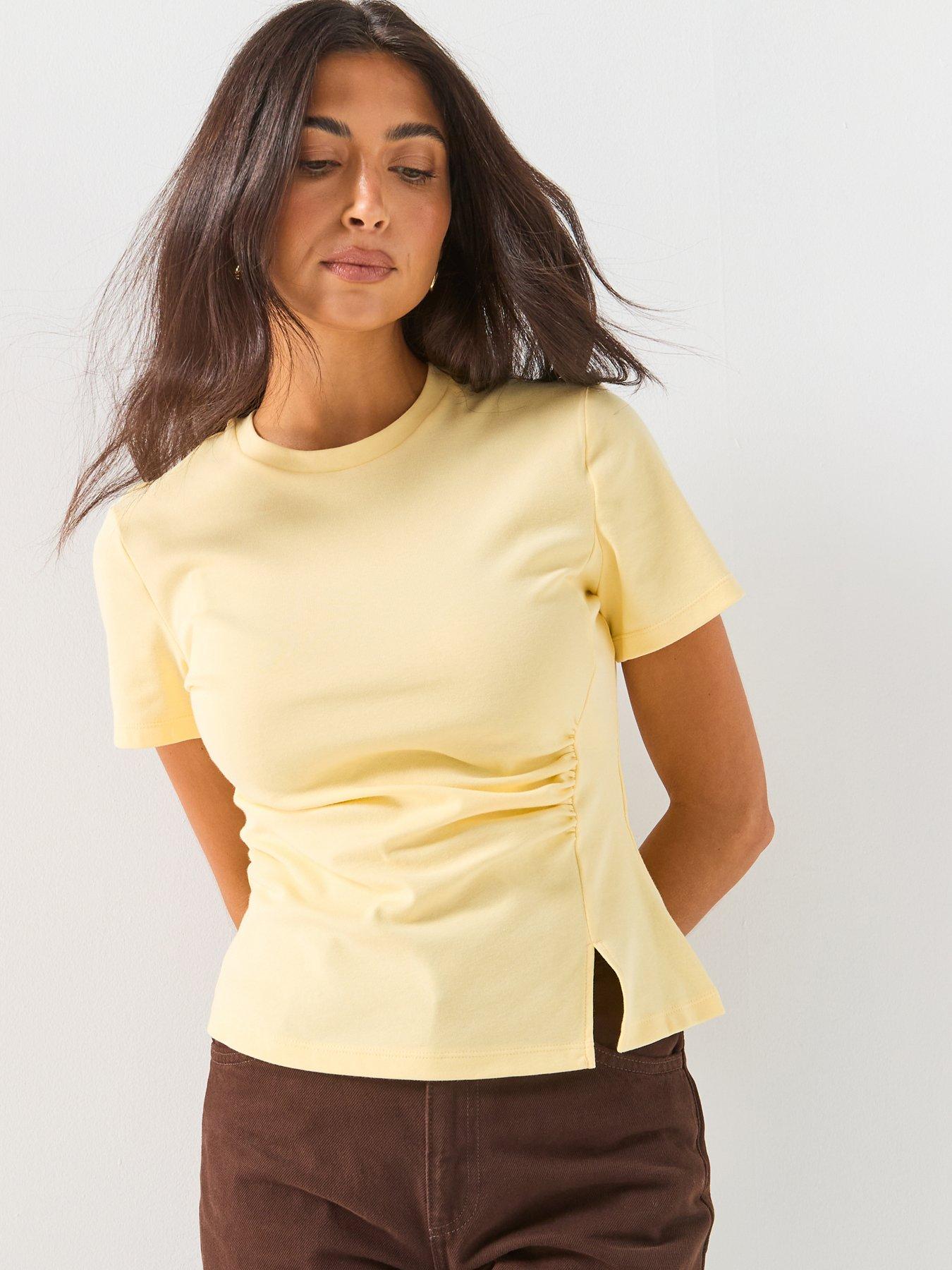 Image 1 of 5 of JDY Jdytessa Short Sleeve Top - Yellow