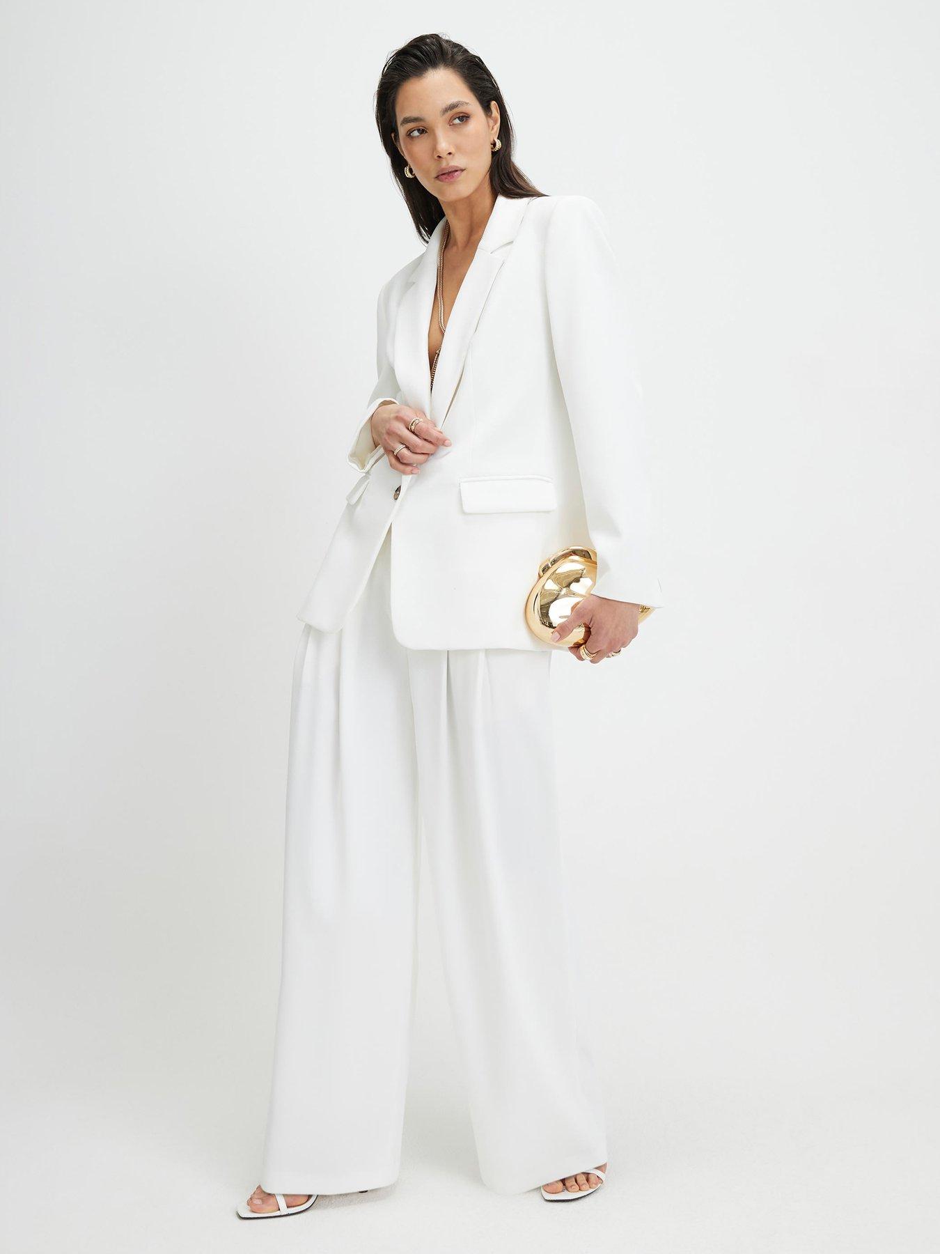 River Island Core Epp Co-ord Wide Leg Trouser - White