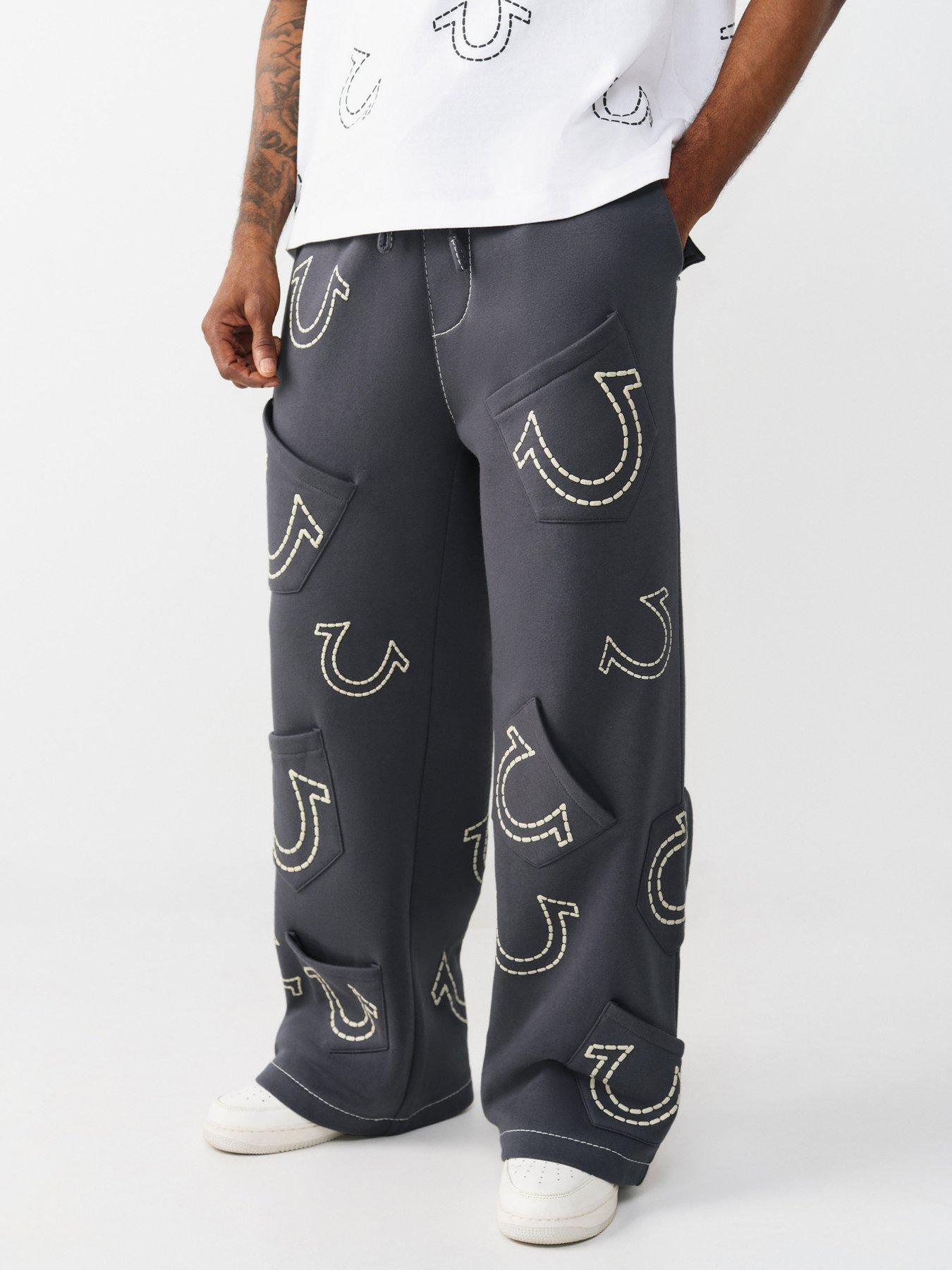 TRUE RELIGION Big T Baggy Fit Joggers - Black