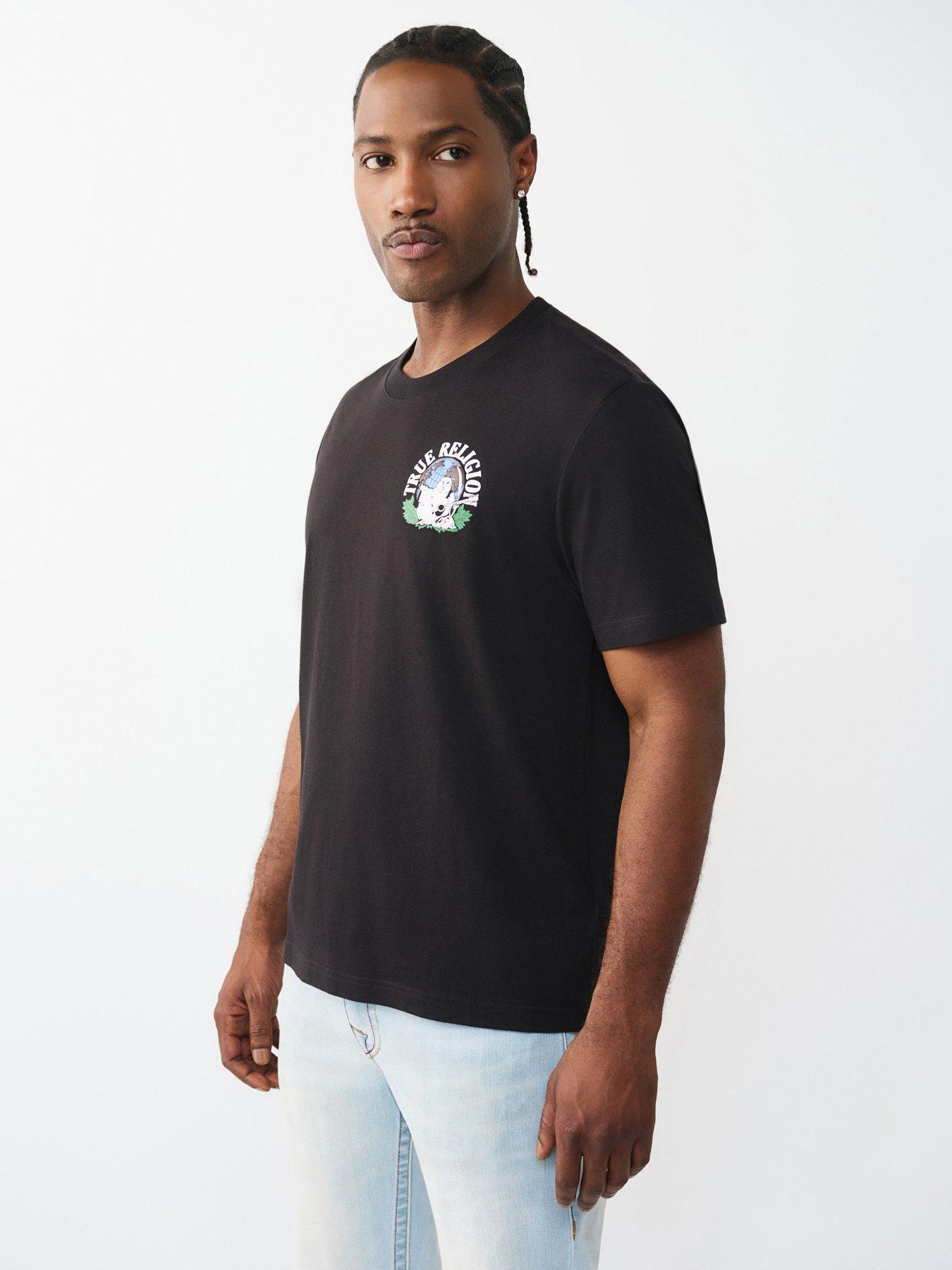 Image 2 of 6 of TRUE RELIGION Earth Buddha Back Graphic T-Shirt - Black