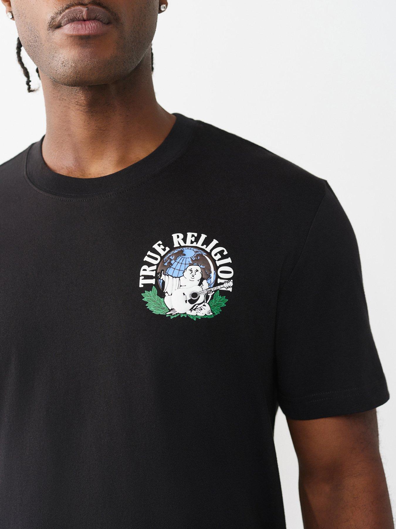 Image 4 of 6 of TRUE RELIGION Earth Buddha Back Graphic T-Shirt - Black