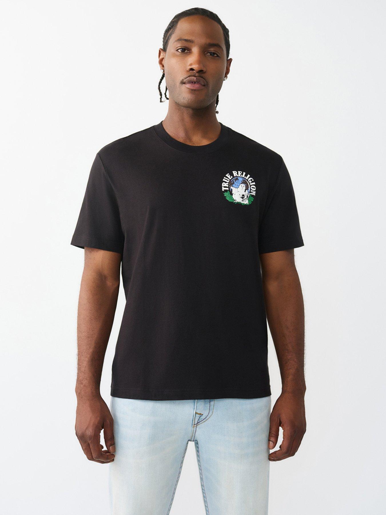 Image 6 of 6 of TRUE RELIGION Earth Buddha Back Graphic T-Shirt - Black