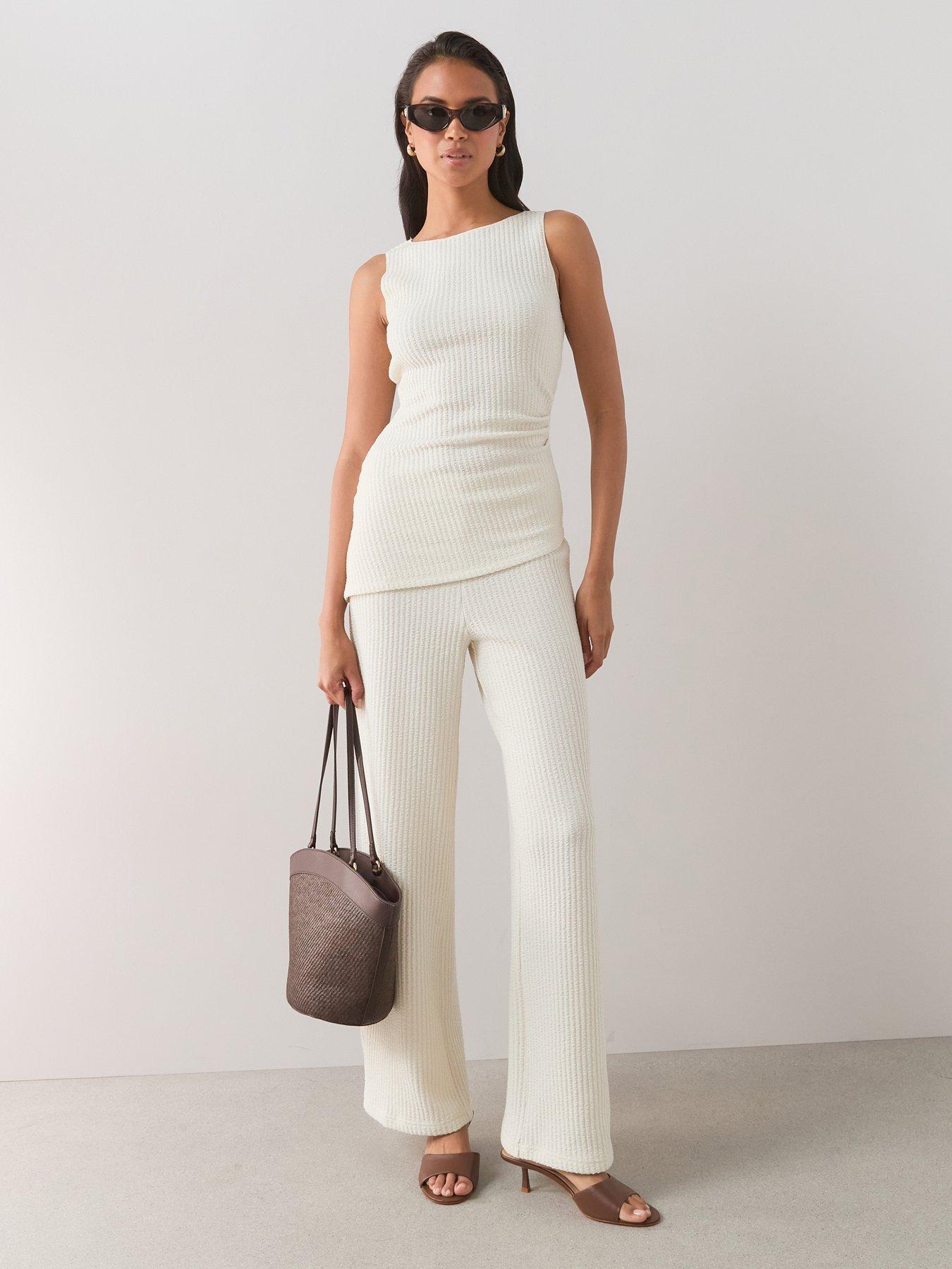 The Very Collection RIBBED RUCHED SIDE TOP CO-ORD
