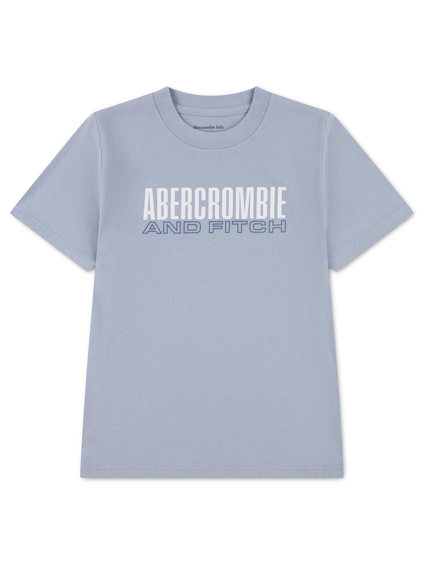 Abercrombie & Fitch Boys Brick Type Short Sleeve T-Shirt - Blue