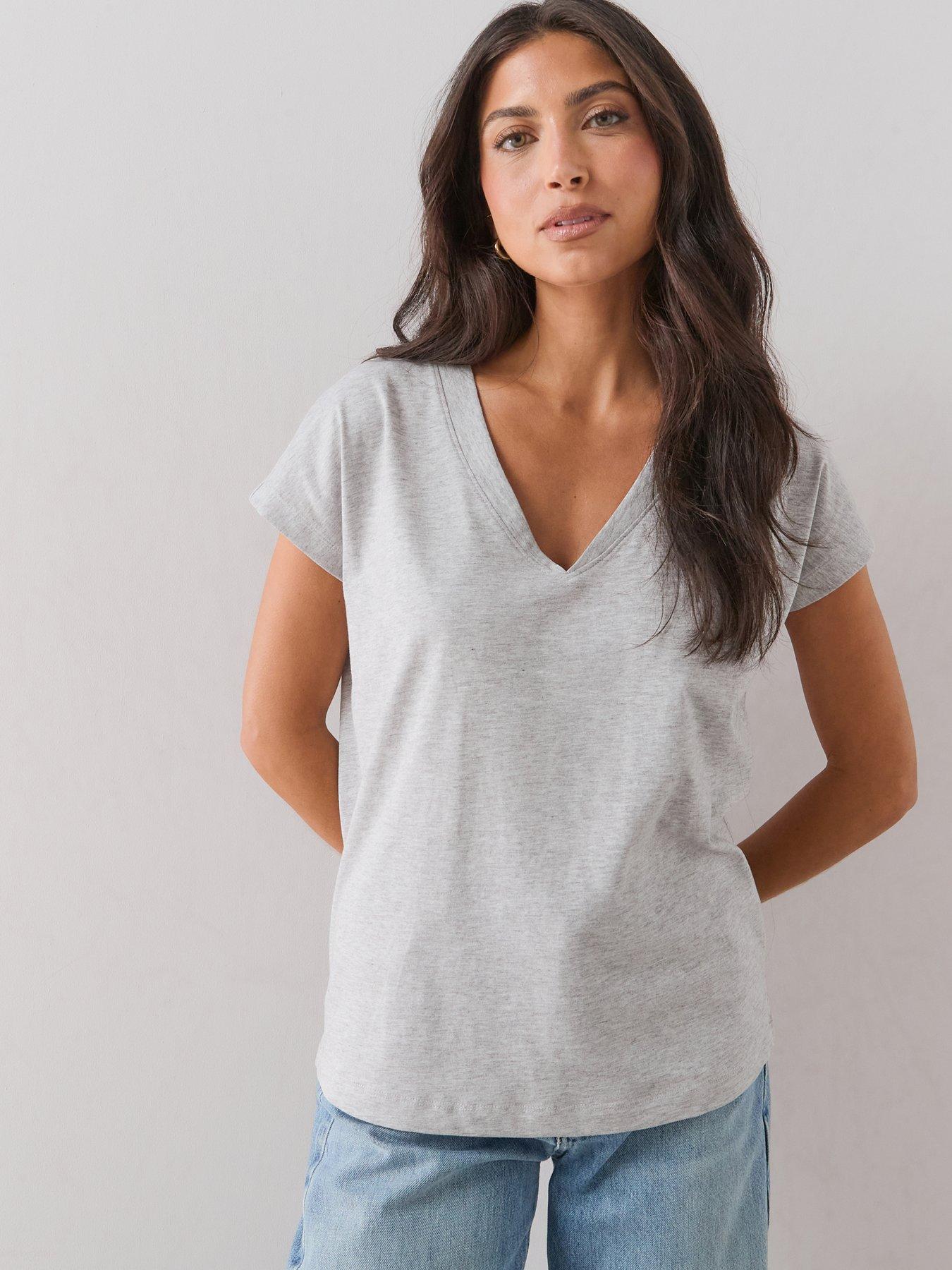 The Very Collection V-neck T-shirt - Grey