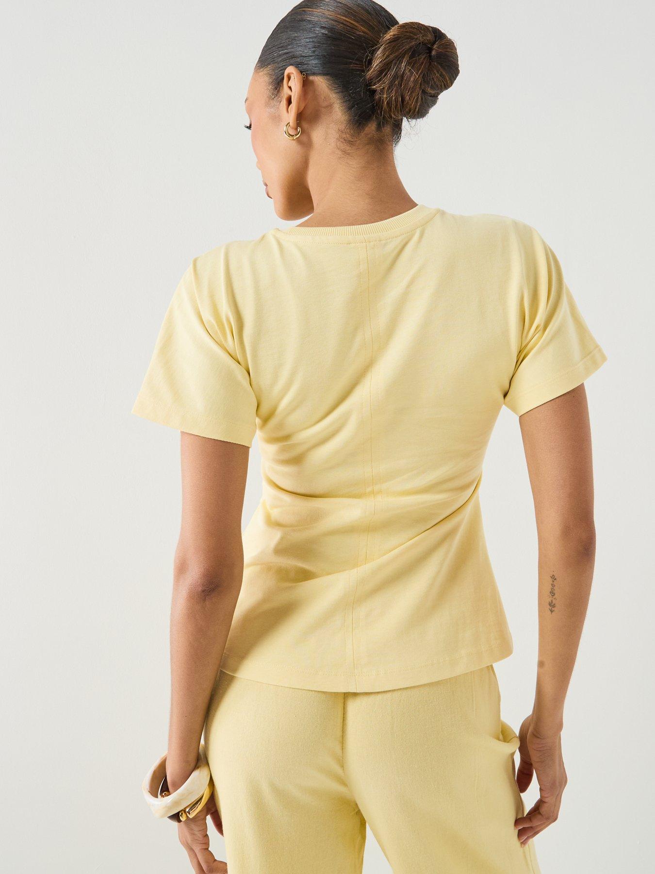 only-onlmarie-ss-ruching-top-jrs-noosstillFront