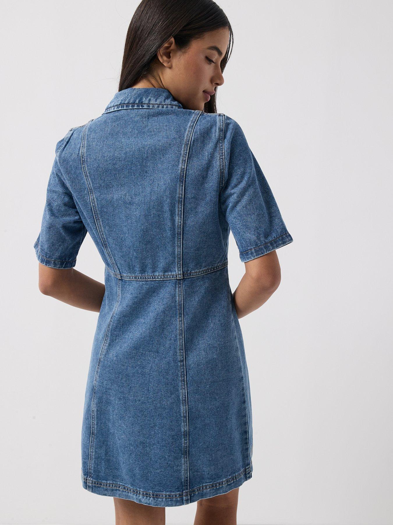 vero-moda-vmdaisy-short-denim-dress-bluestillFront