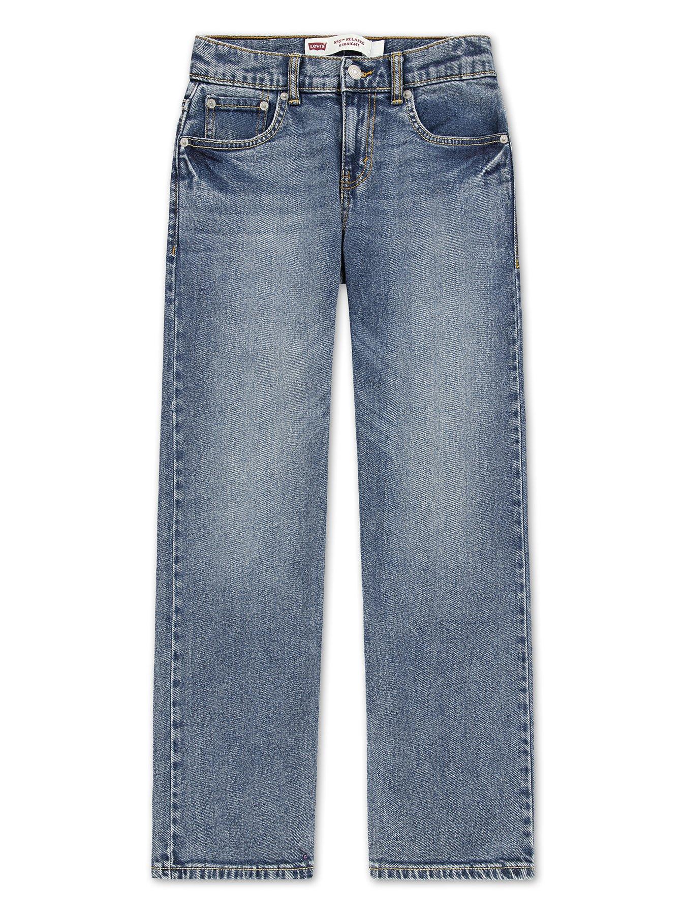 Image 2 of 7 of Levi's Boys 555 Relaxed Straight Jeans - Blue