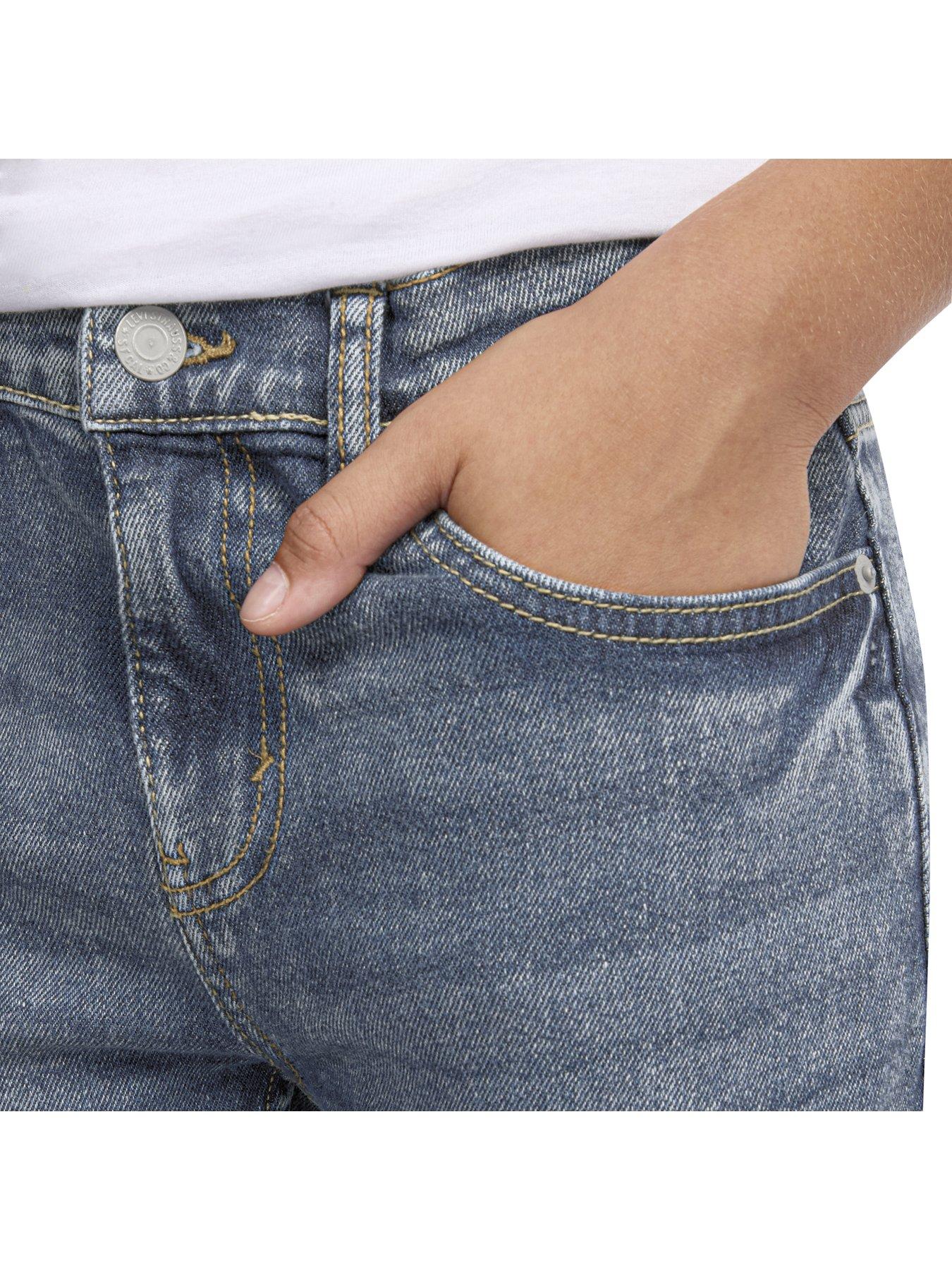 Image 7 of 7 of Levi's Boys 555 Relaxed Straight Jeans - Blue