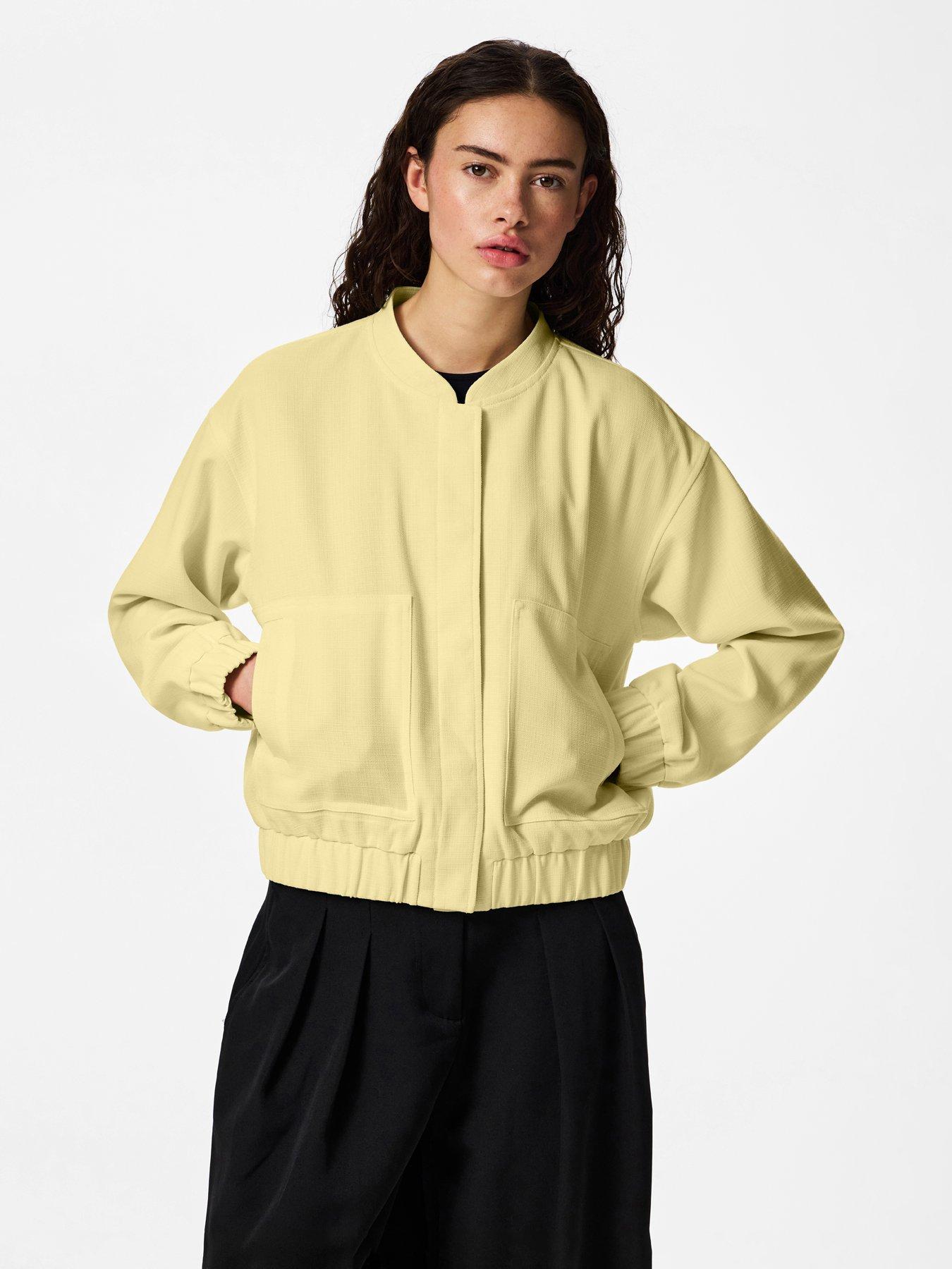 pieces-pcannie-bomber-jacket-yellow