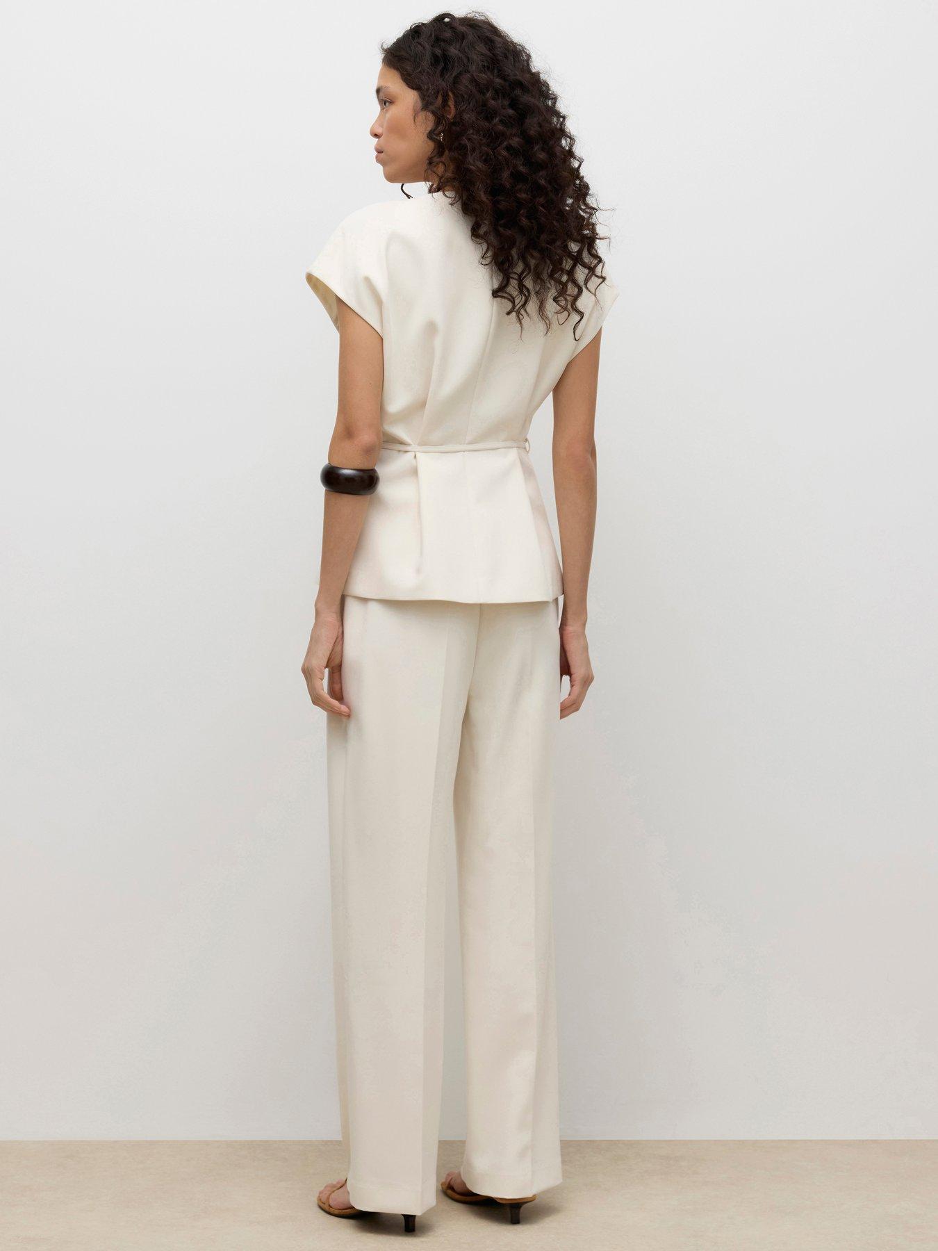 Image 2 of 4 of Vero Moda Awvannah V-Neck Midi Waistcoat - Cream