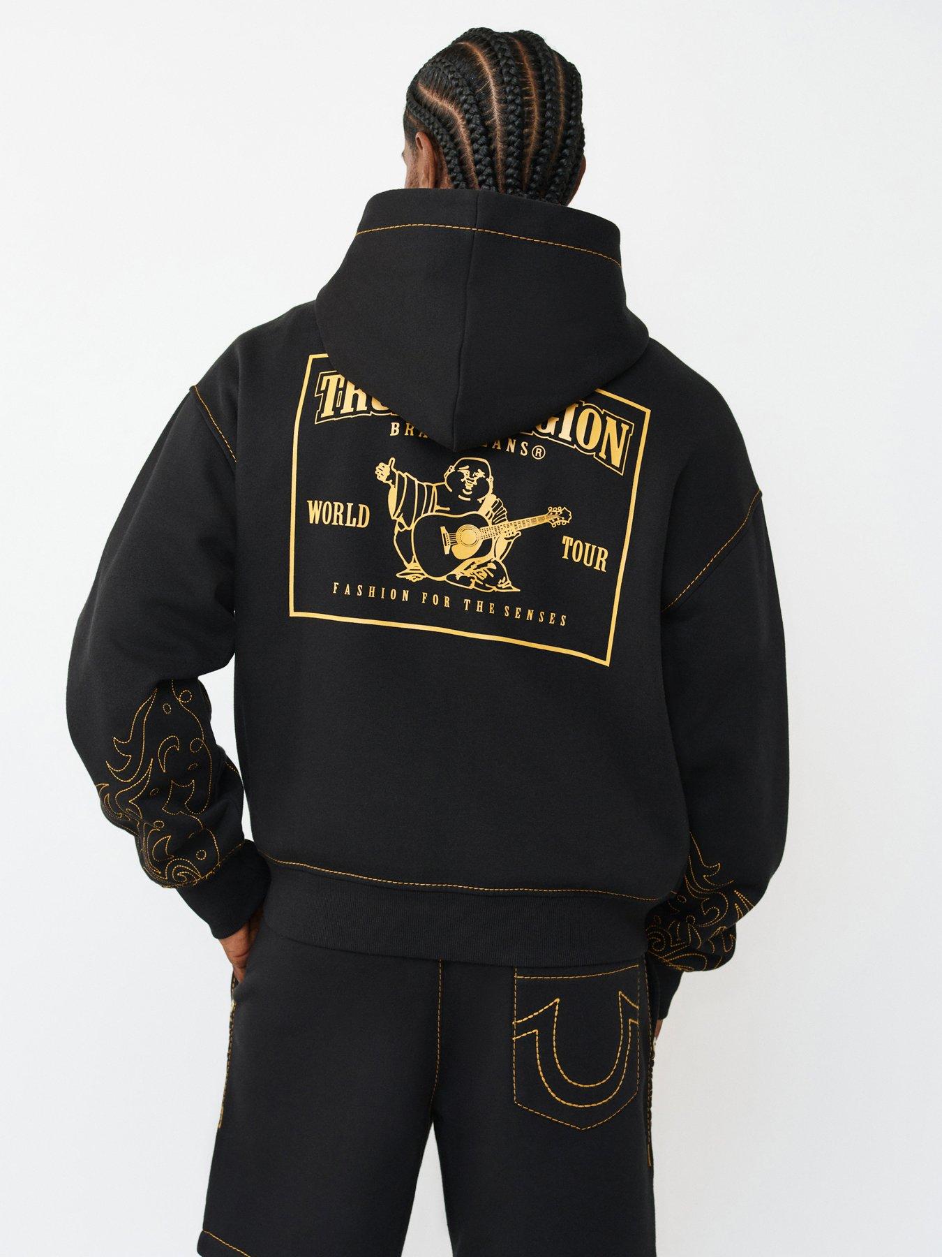Image 1 of 6 of TRUE RELIGION Rodeo Big T Hoodie - Black