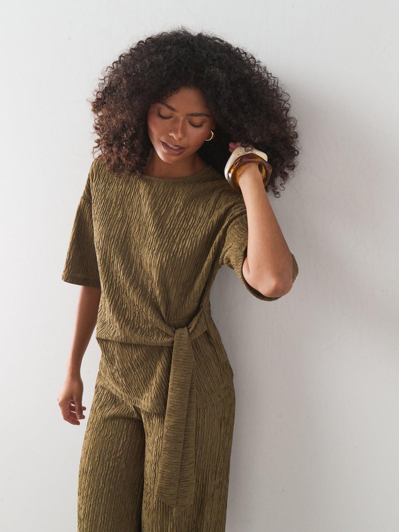 Image 1 of 7 of The Very Collection TEXTURE TIE SIDE SHORT SLEEVE TEE