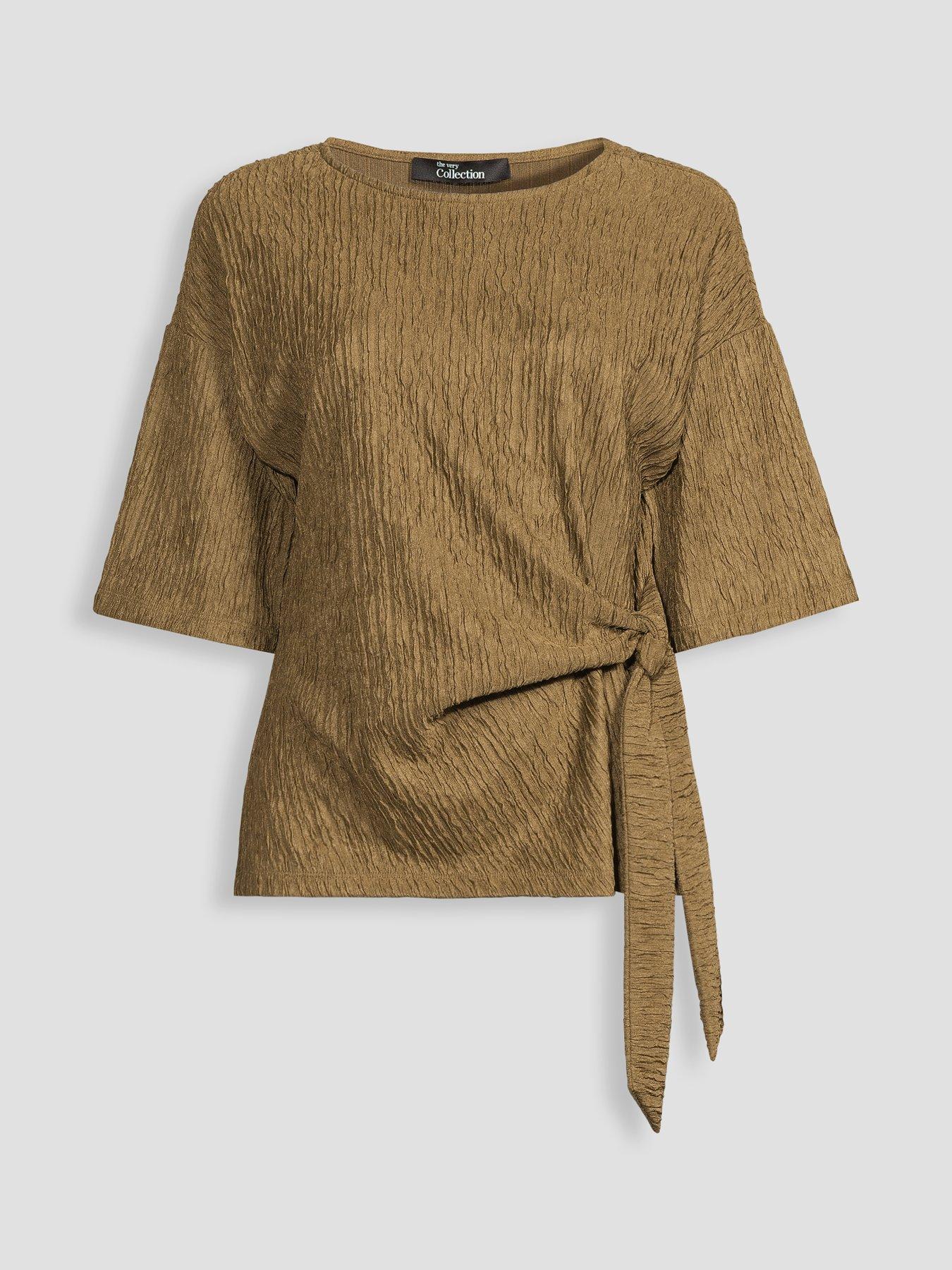 Image 7 of 7 of The Very Collection TEXTURE TIE SIDE SHORT SLEEVE TEE