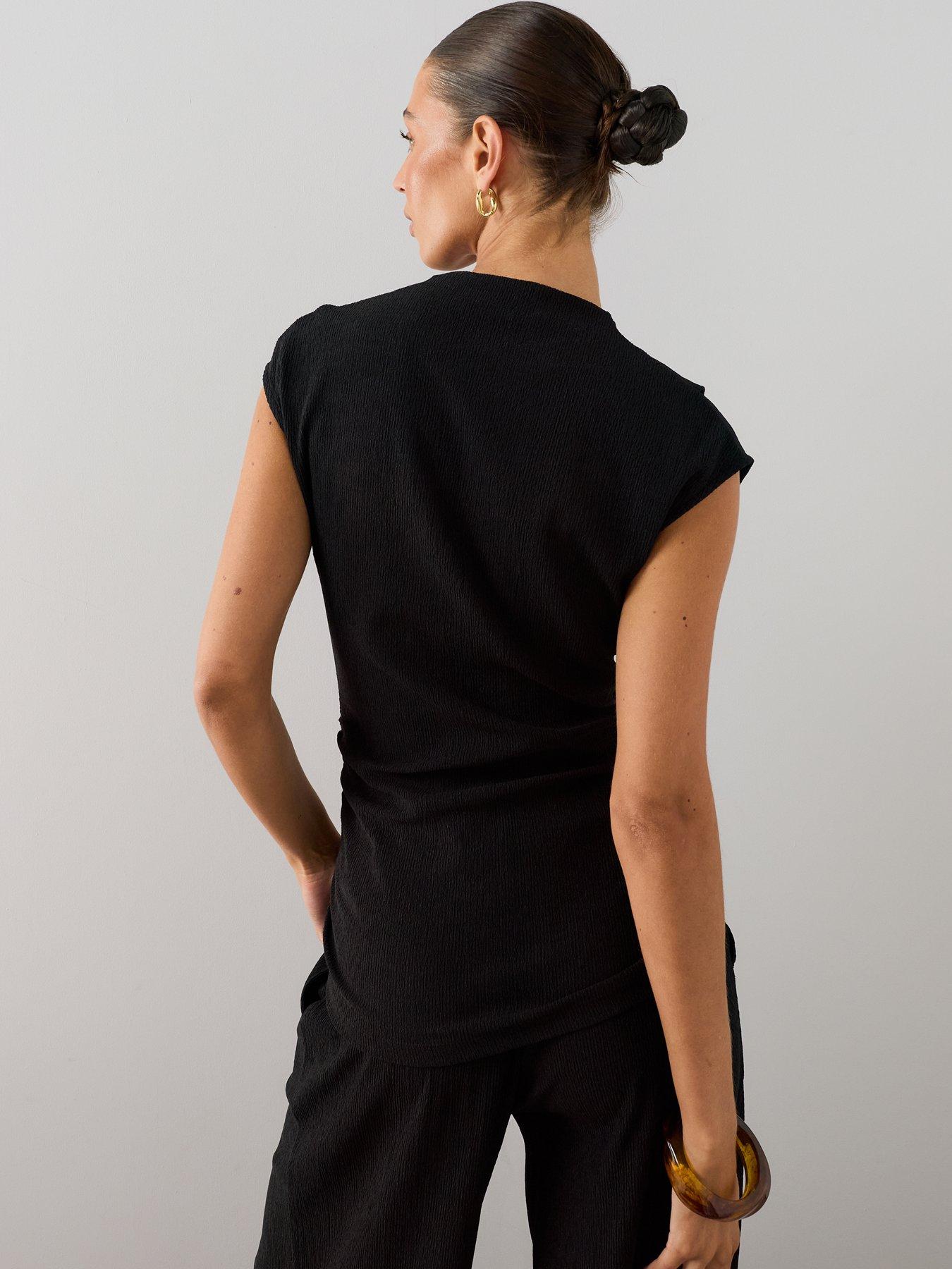 Image 2 of 7 of The Very Collection Textured Stretch Ruched Top
