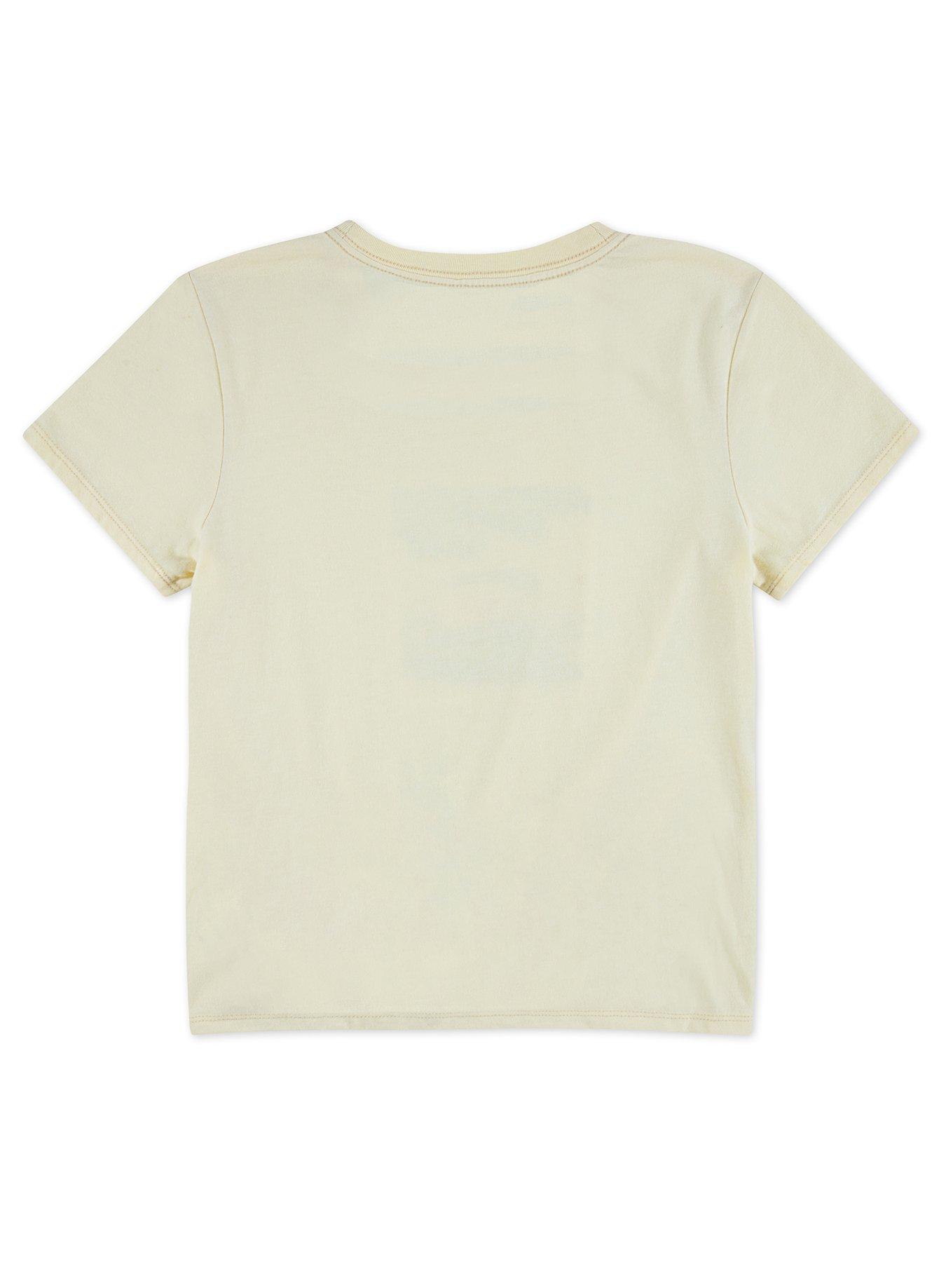 Image 2 of 3 of Abercrombie & Fitch Girls Miami Beach Side Knot Short Sleeve T-Shirt - Yellow