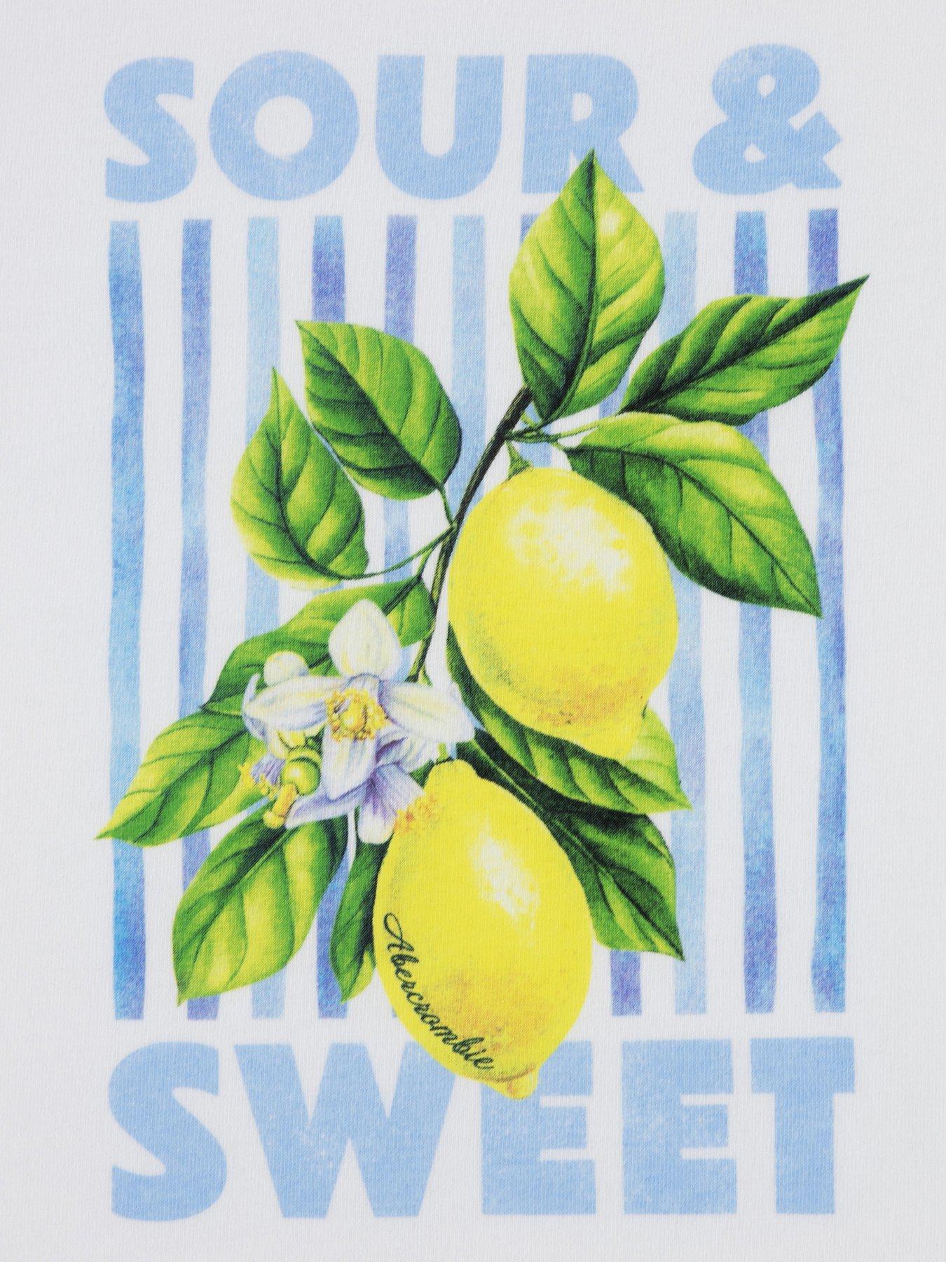 Image 3 of 3 of Abercrombie & Fitch Girls Sour Sweet Classic Short Sleeve T-Shirt - White