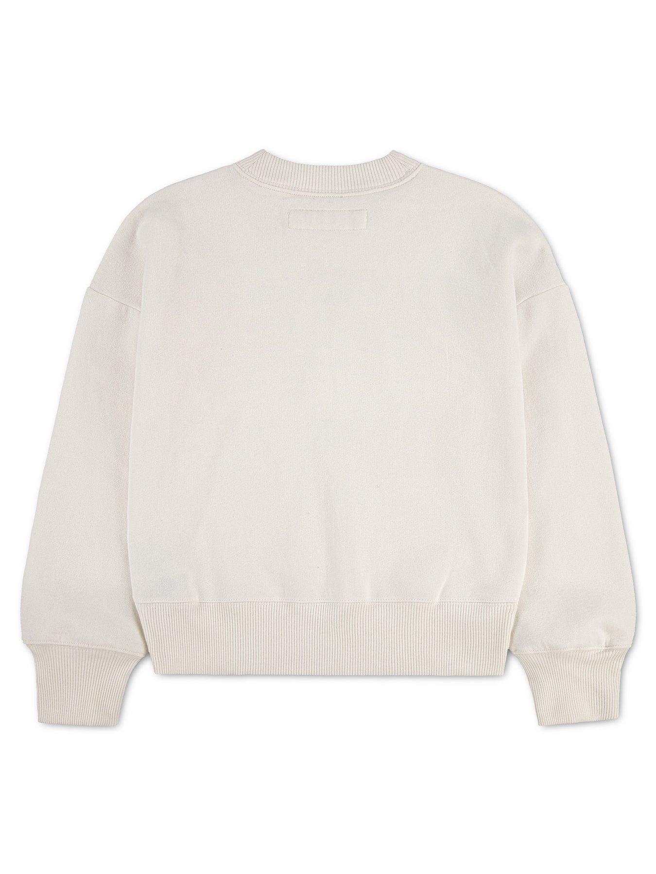 Image 2 of 3 of Abercrombie & Fitch Girls NYC Floral Sweatshirt - White