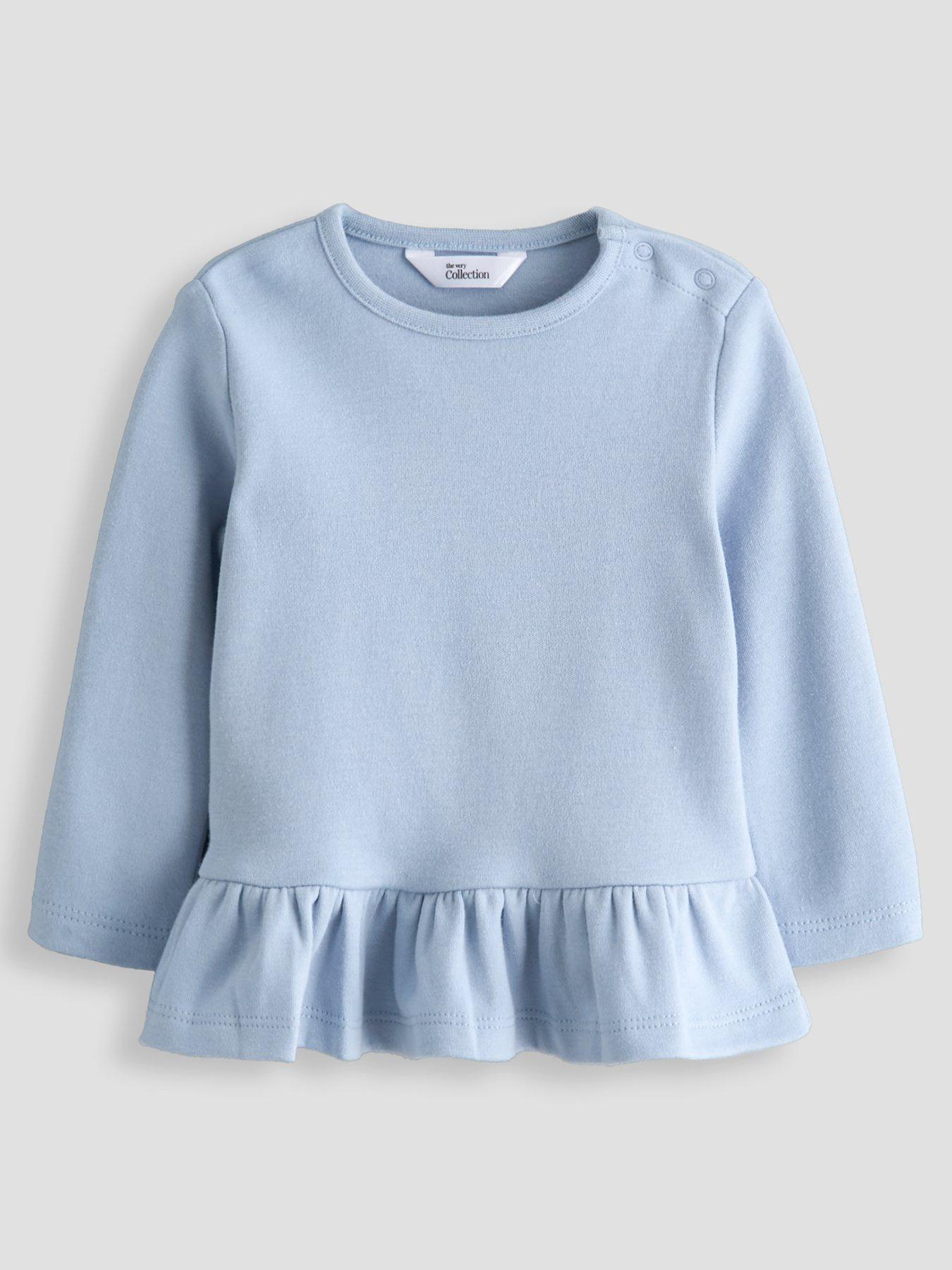 Image 2 of 5 of The Very Collection Baby Girl 3 Pack Lovely Peplum Tops (3-6 months - 18-24 months) - Cream