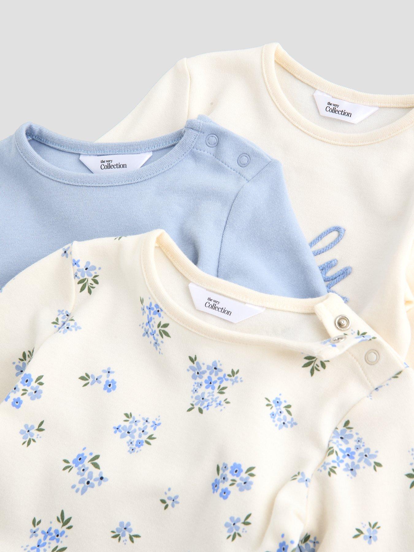 Image 5 of 5 of The Very Collection Baby Girl 3 Pack Lovely Peplum Tops (3-6 months - 18-24 months) - Cream