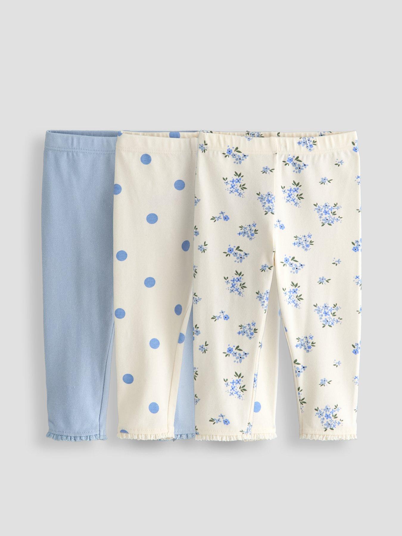 Image 1 of 5 of The Very Collection Baby Girl Lovely 3 Pack Leggings (3-6 months - 18-24 months) - Cream