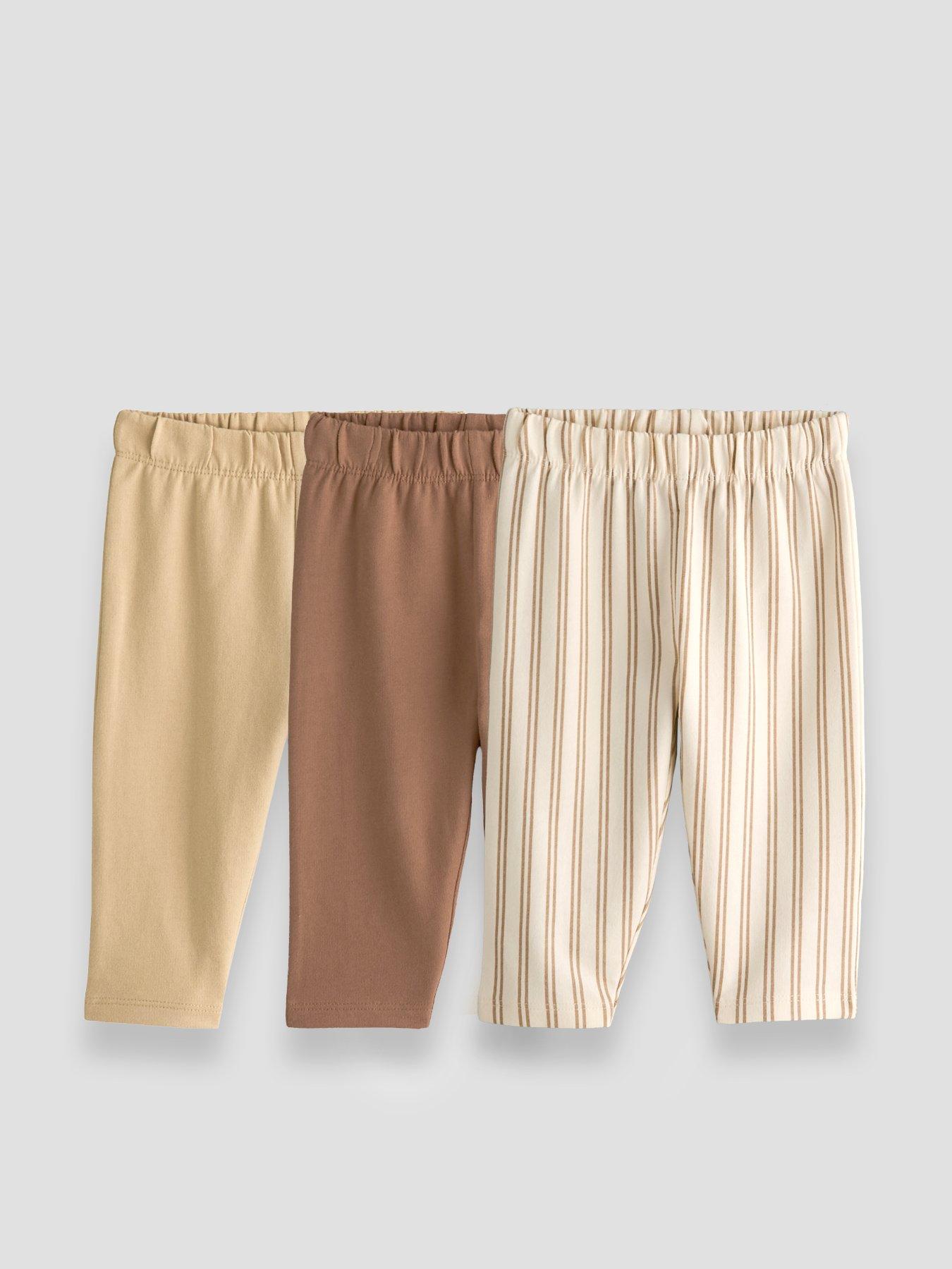 The Very Collection Baby Boy 3 Pack Jersey Bottoms - Brown