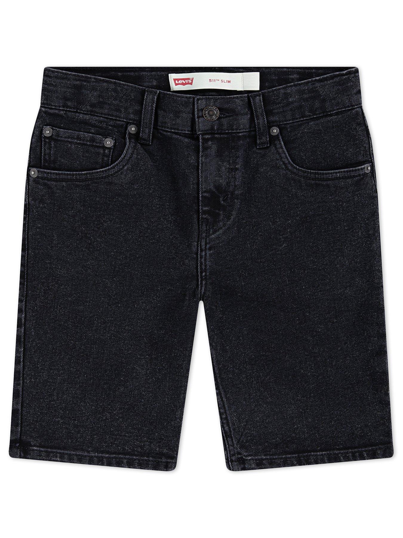 Image 1 of 1 of Levi's Boys 511 Slim Fit Denim Shorts - Black