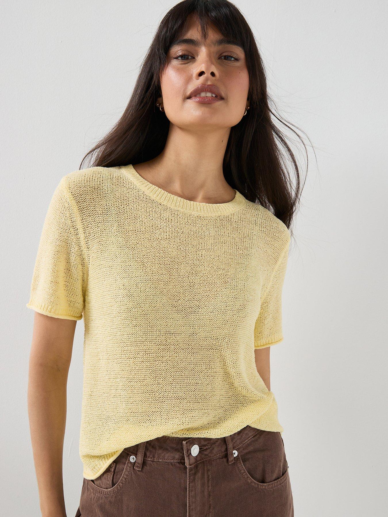 Image 1 of 5 of Only Onlsunny Short Sleeve Pullover - Double Cream