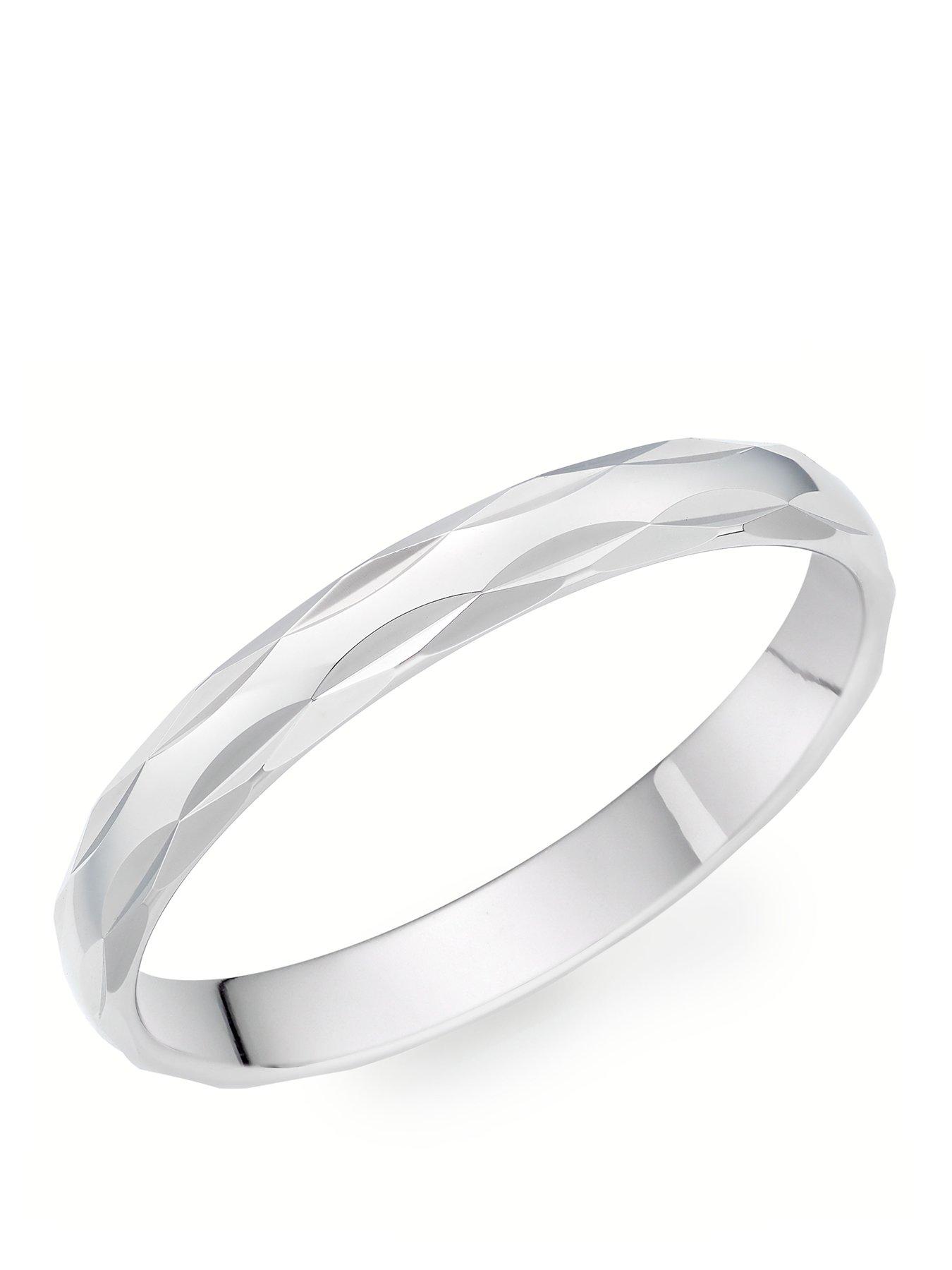 Image 1 of 6 of Beaverbrooks Platinum 3mm Wedding Ring - White