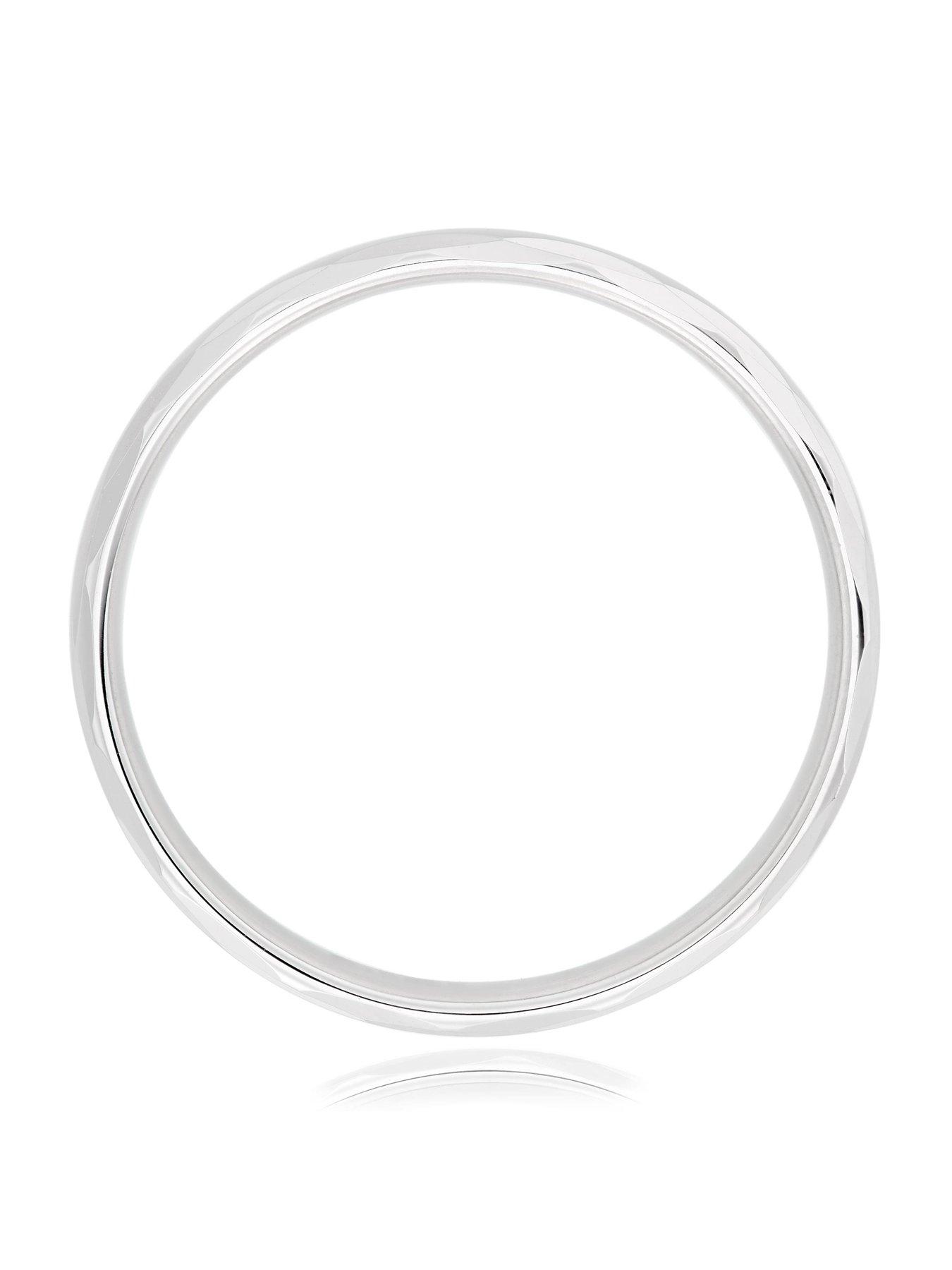 Image 2 of 6 of Beaverbrooks Platinum 3mm Wedding Ring - White