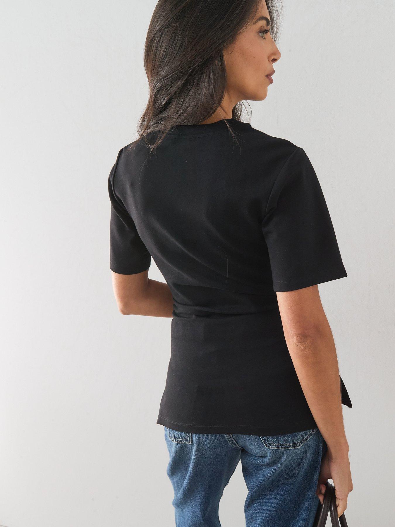 Image 2 of 7 of The Very Collection Premium Ruched Side Tee