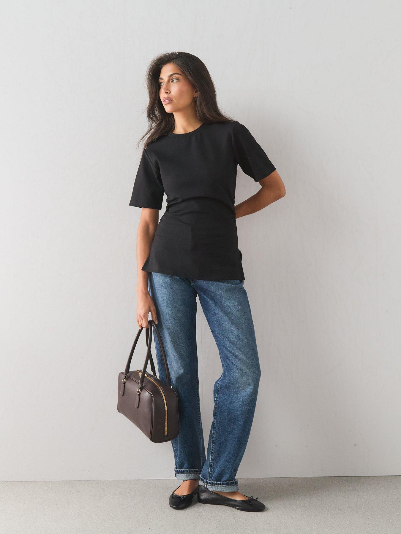 Image 3 of 7 of The Very Collection Premium Ruched Side Tee