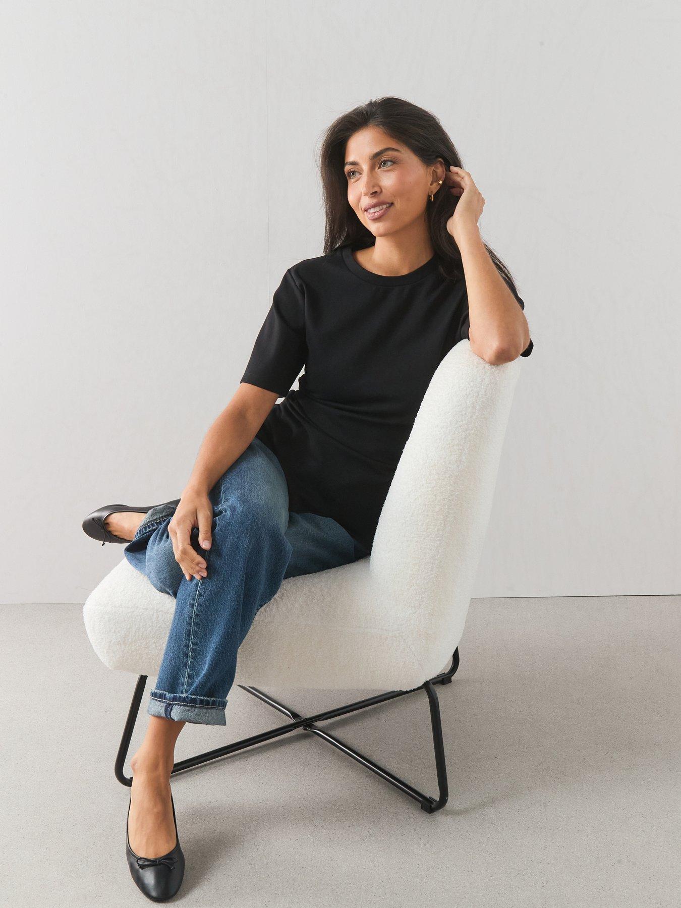 Image 4 of 7 of The Very Collection Premium Ruched Side Tee