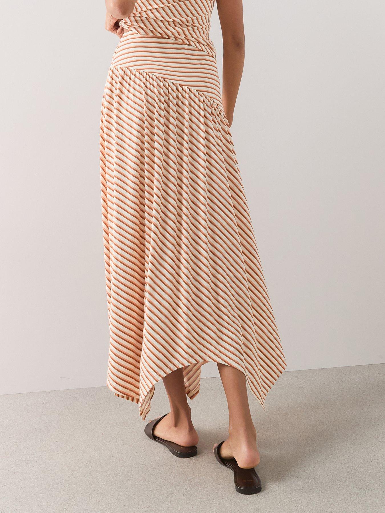 Image 2 of 7 of The Very Collection Stripe Midi Skirt Co-Ord - Multi
