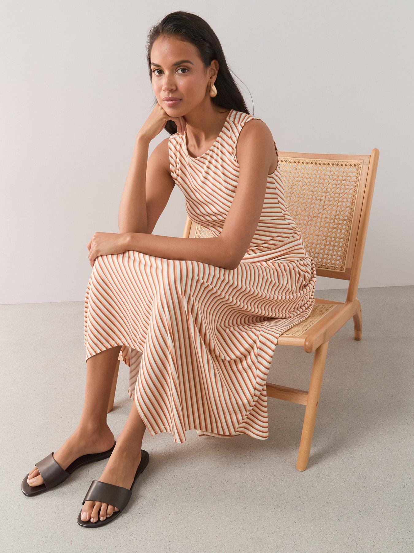 Image 5 of 7 of The Very Collection Stripe Midi Skirt Co-Ord - Multi