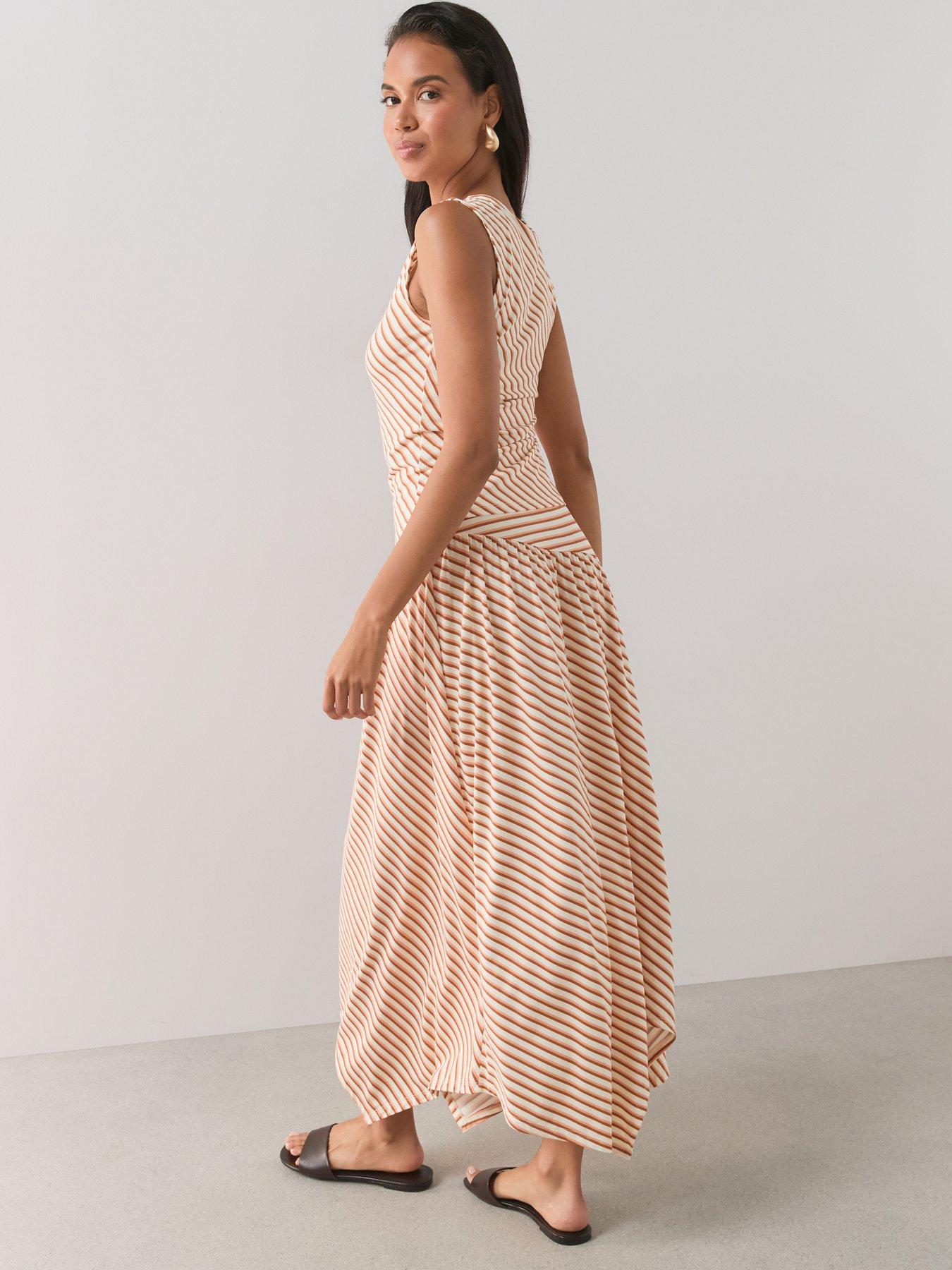 Image 6 of 7 of The Very Collection Stripe Midi Skirt Co-Ord - Multi