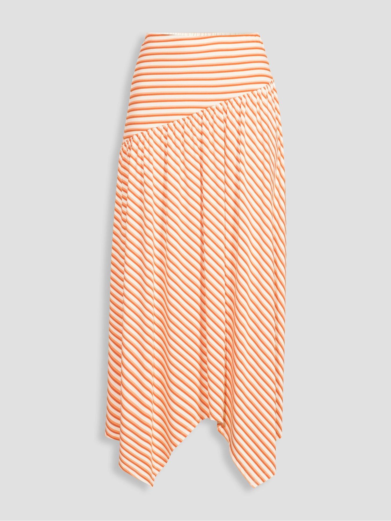 Image 7 of 7 of The Very Collection Stripe Midi Skirt Co-Ord - Multi