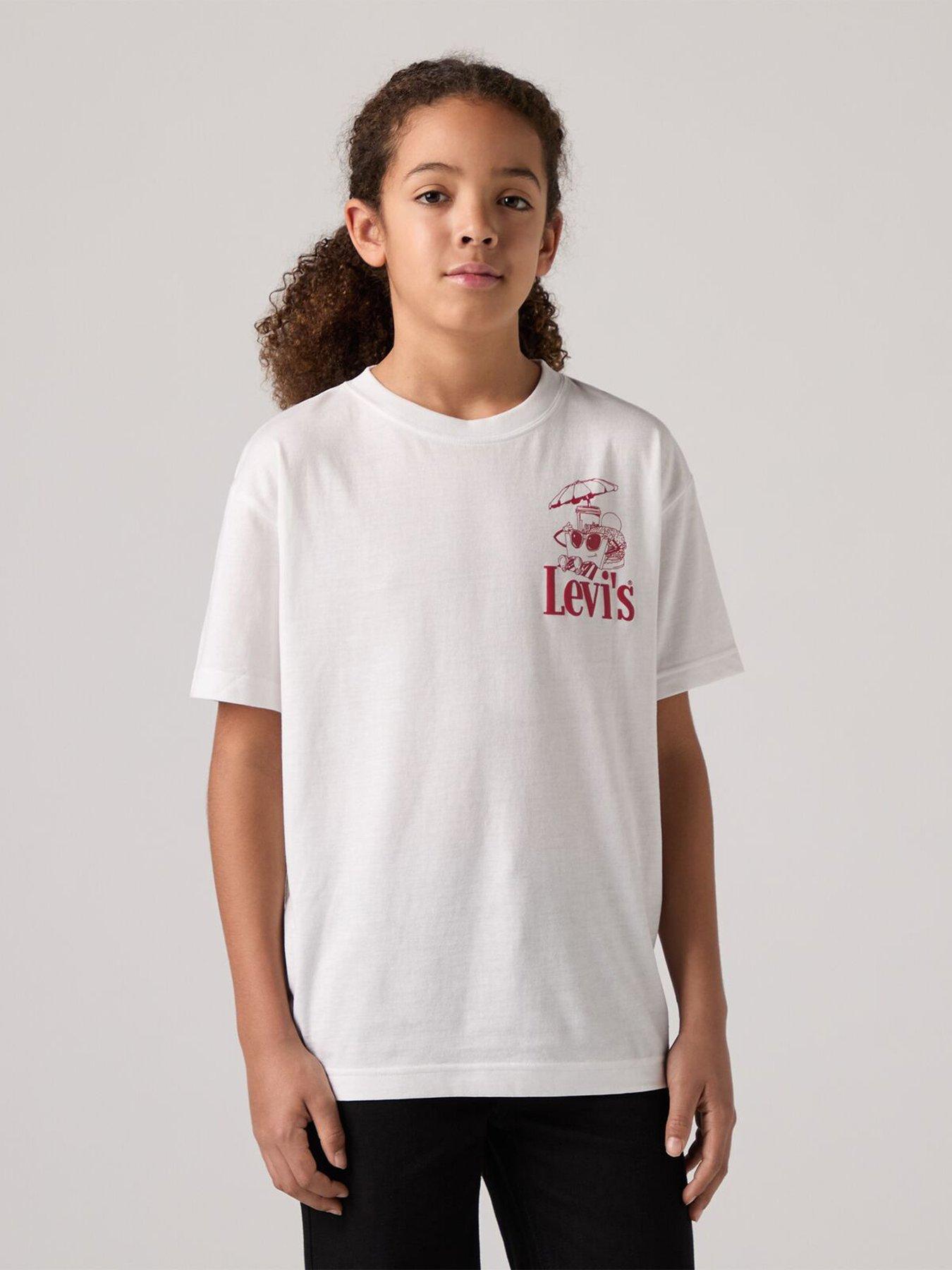Levi's Boys Burger Meal Short Sleeve T-Shirt - White
