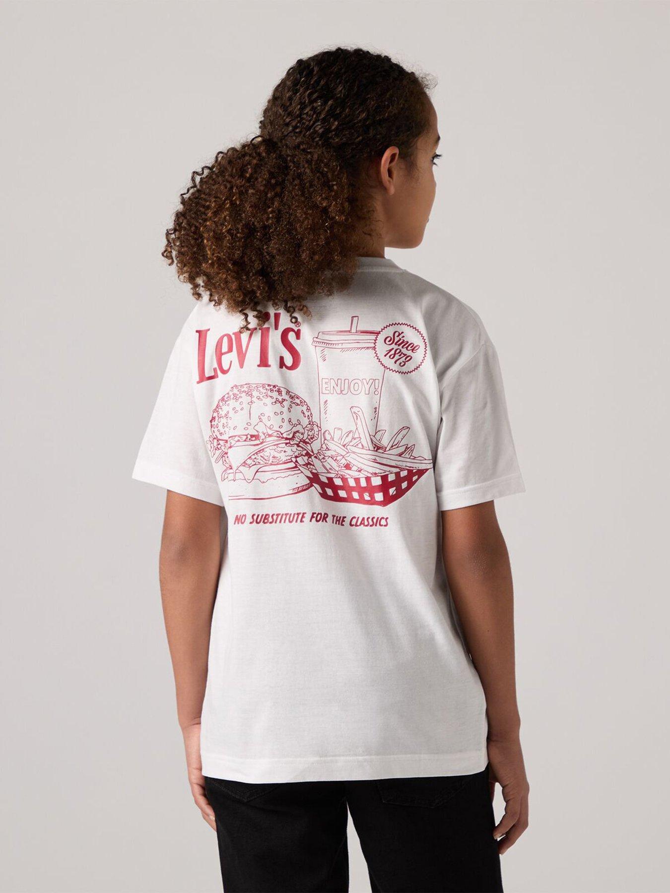 Levi's Boys Burger Meal Short Sleeve T-Shirt - White