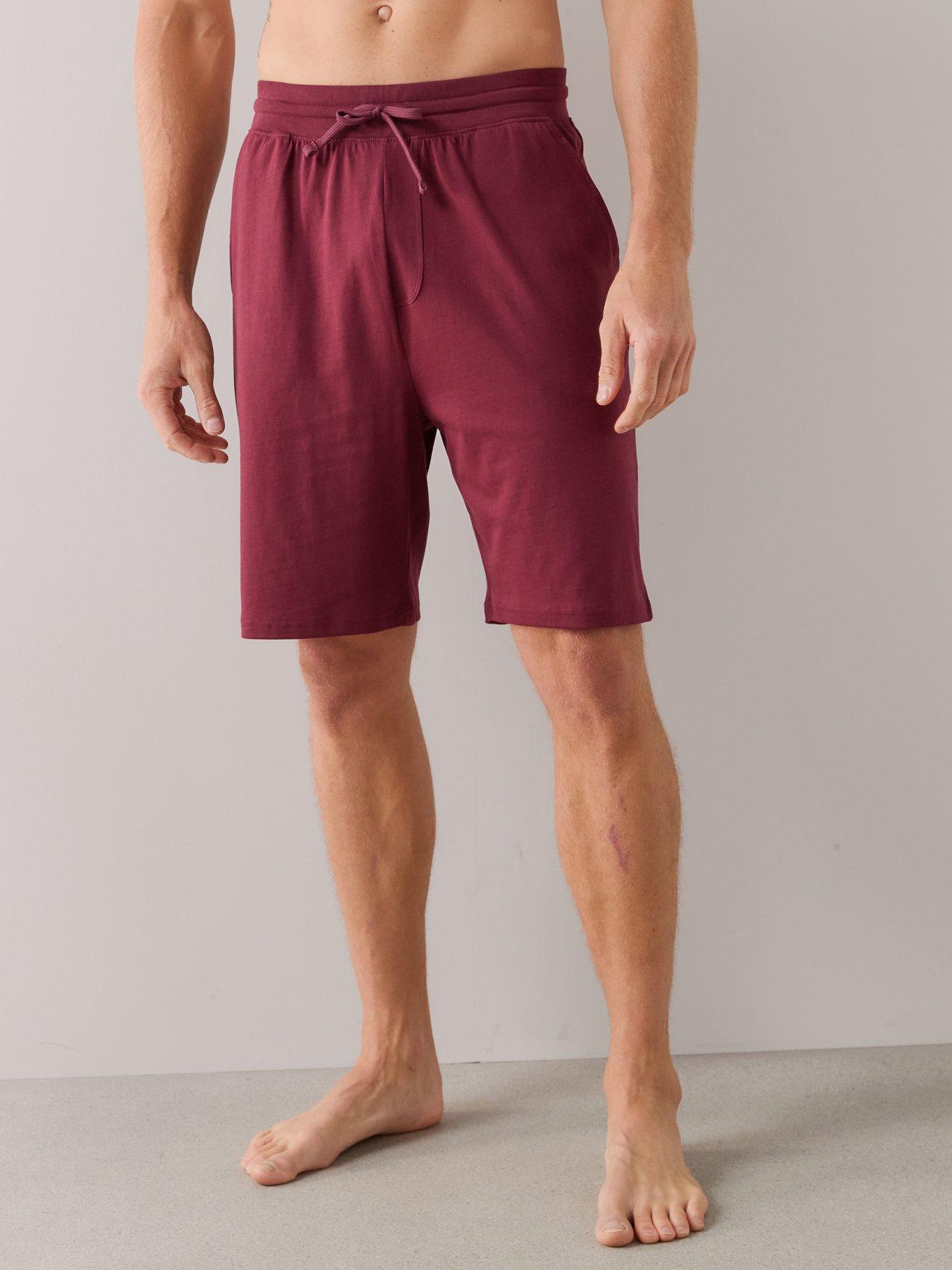Image 2 of 7 of The Very Collection 2 Pack Pyjama Shorts - Charcoal/Burgundy