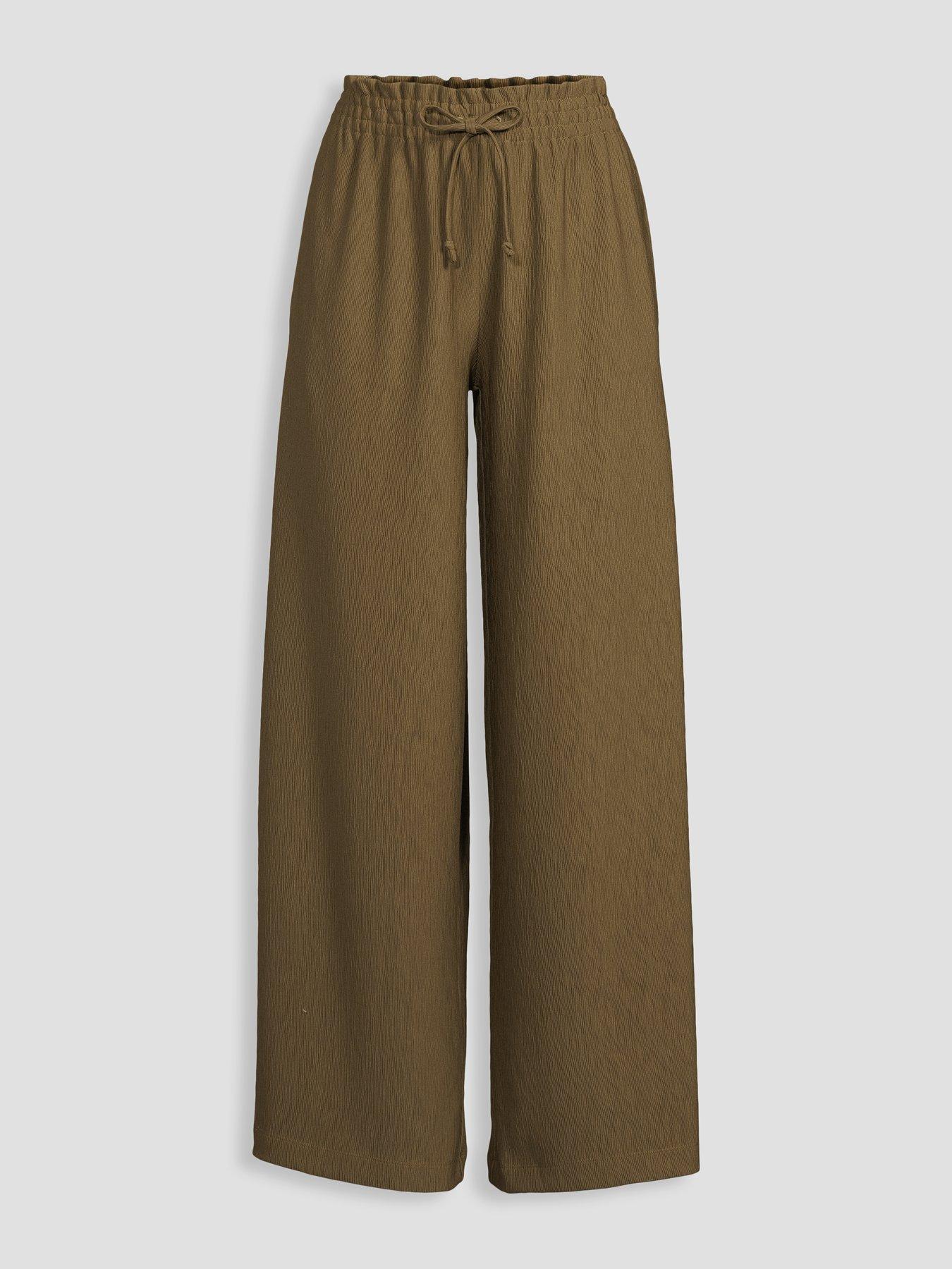 Image 7 of 7 of The Very Collection Textured Wide Leg Trouser Co-ord - Khaki