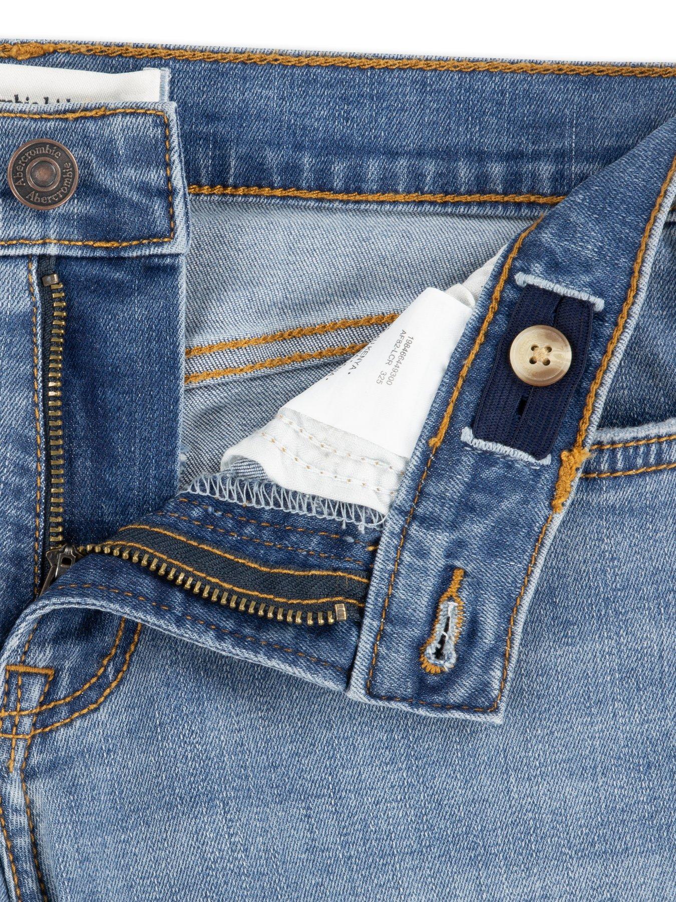 Image 4 of 7 of Abercrombie & Fitch Boys Straight Fit Jeans - Blue