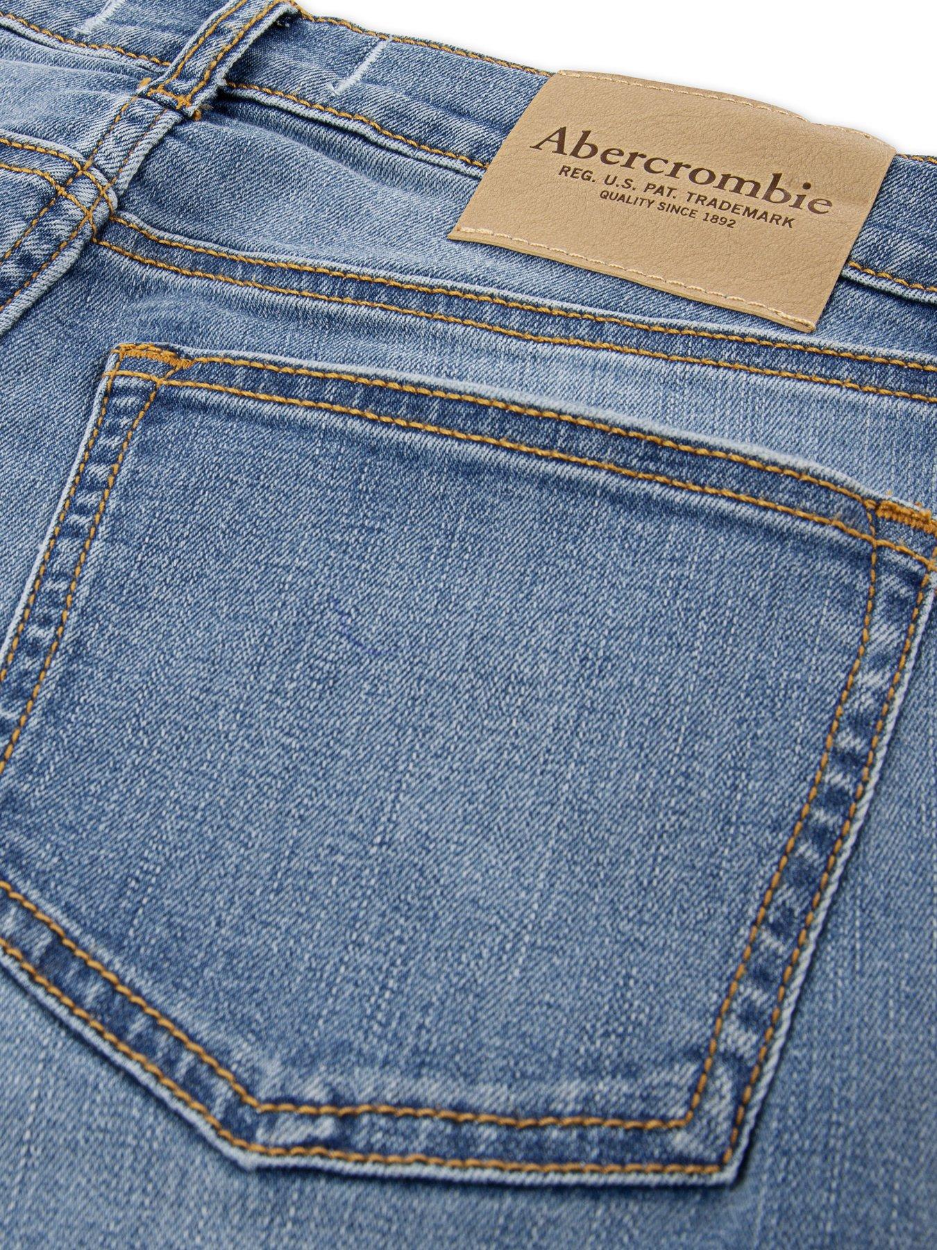Image 5 of 7 of Abercrombie & Fitch Boys Straight Fit Jeans - Blue