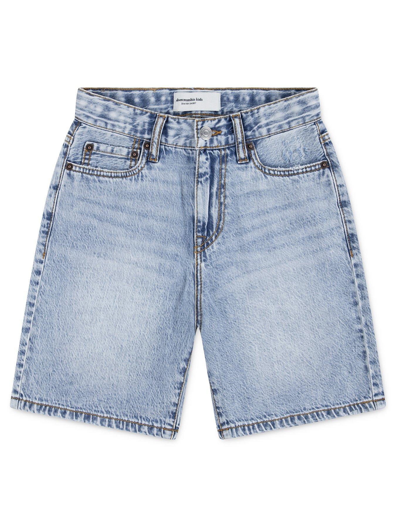 Abercrombie & Fitch Boys Long Denim Shorts - Blue